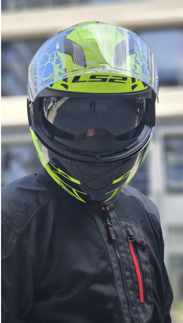 Casco LS2 320 Stream Evo Impact Amarillo / Negro / Mate