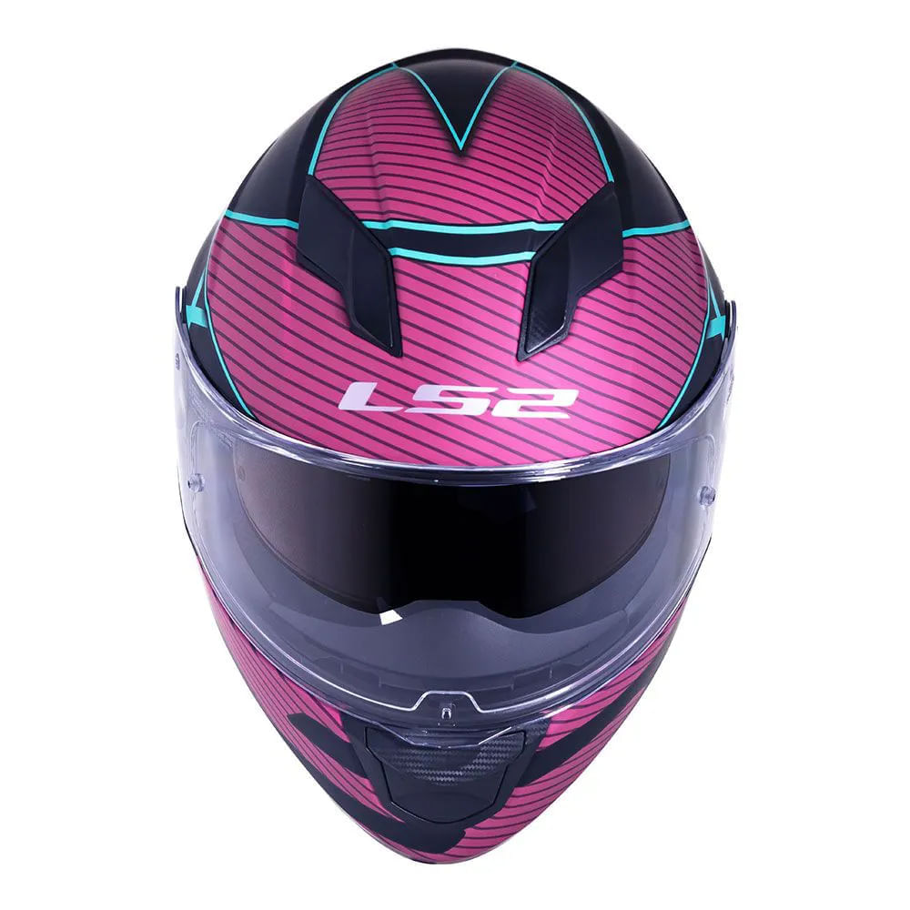 Casco LS2 320 Stream Evo Level Celeste / Rosa / Mate