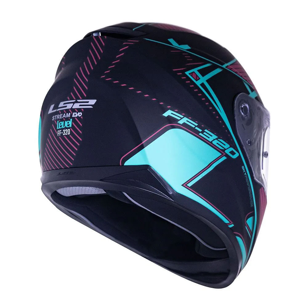 Casco LS2 320 Stream Evo Level Celeste / Rosa / Mate