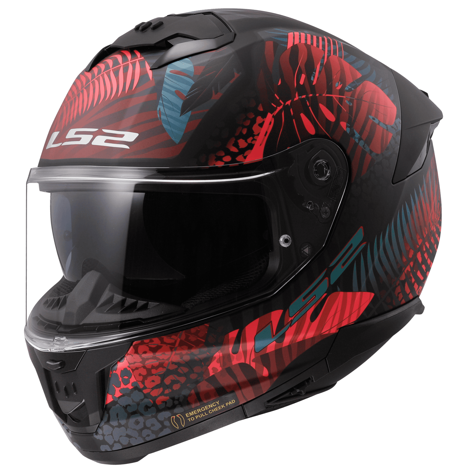 Casco LS2 808 Stream II Jungle Negro / Rosa / Mate
