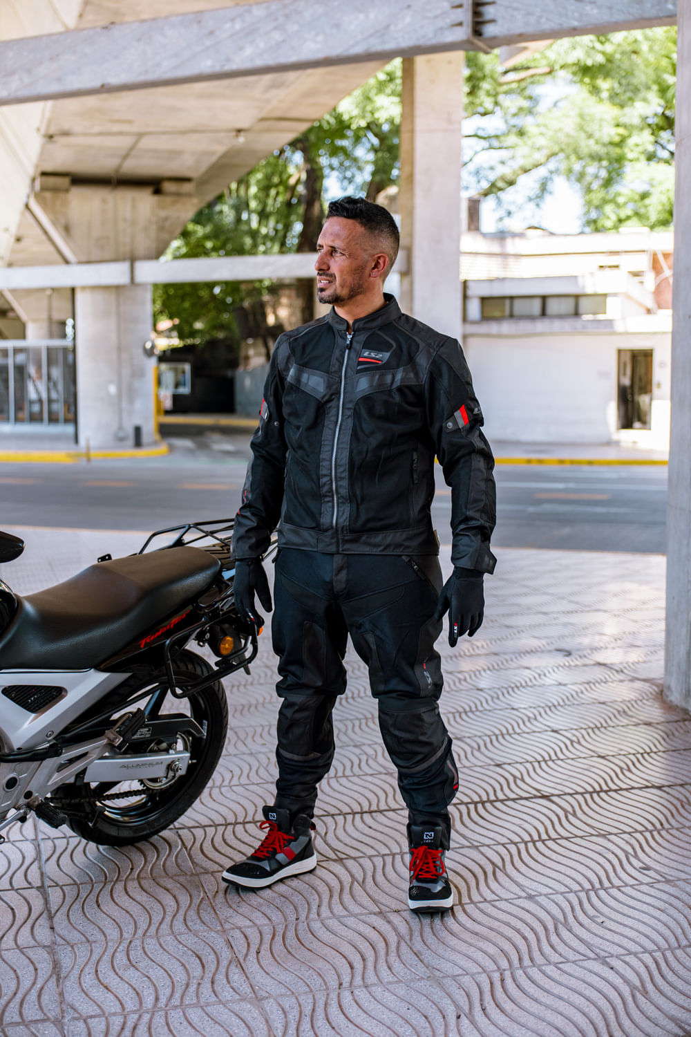 Pantalón LS2 Como Air Hombre Negro / Gris