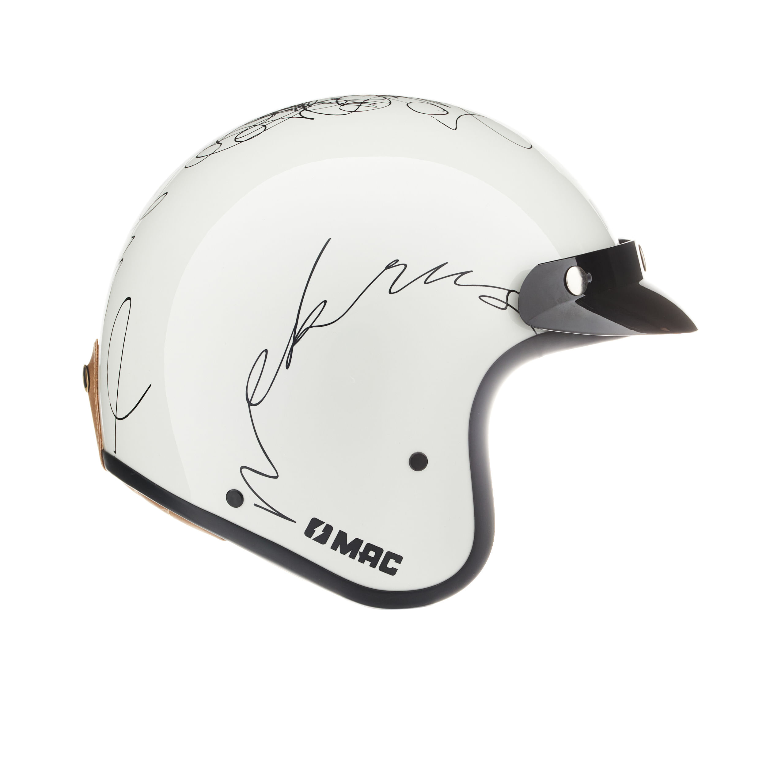 Casco MAC 181 Bowie Nekrus Gris / Negro / Brillo