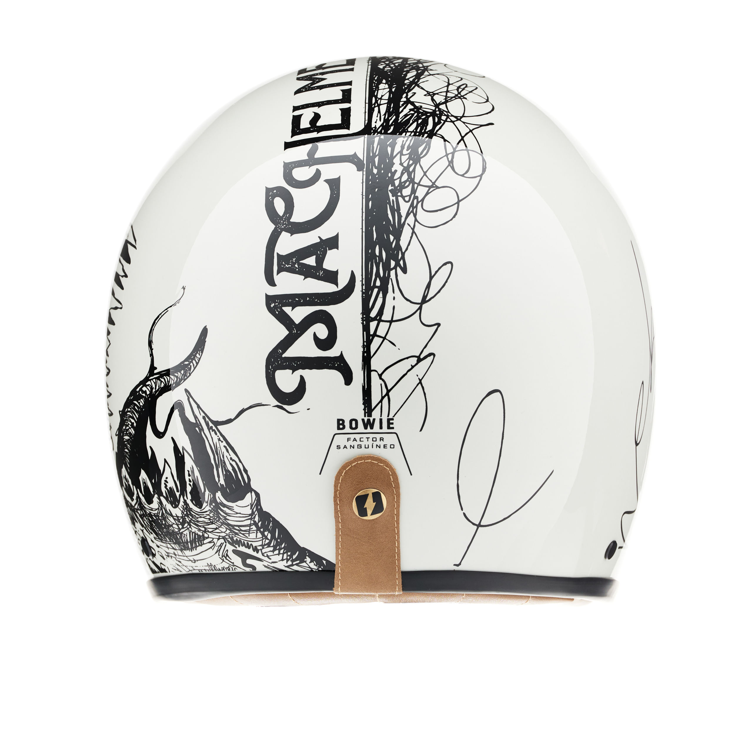 Casco MAC 181 Bowie Nekrus Gris / Negro / Brillo