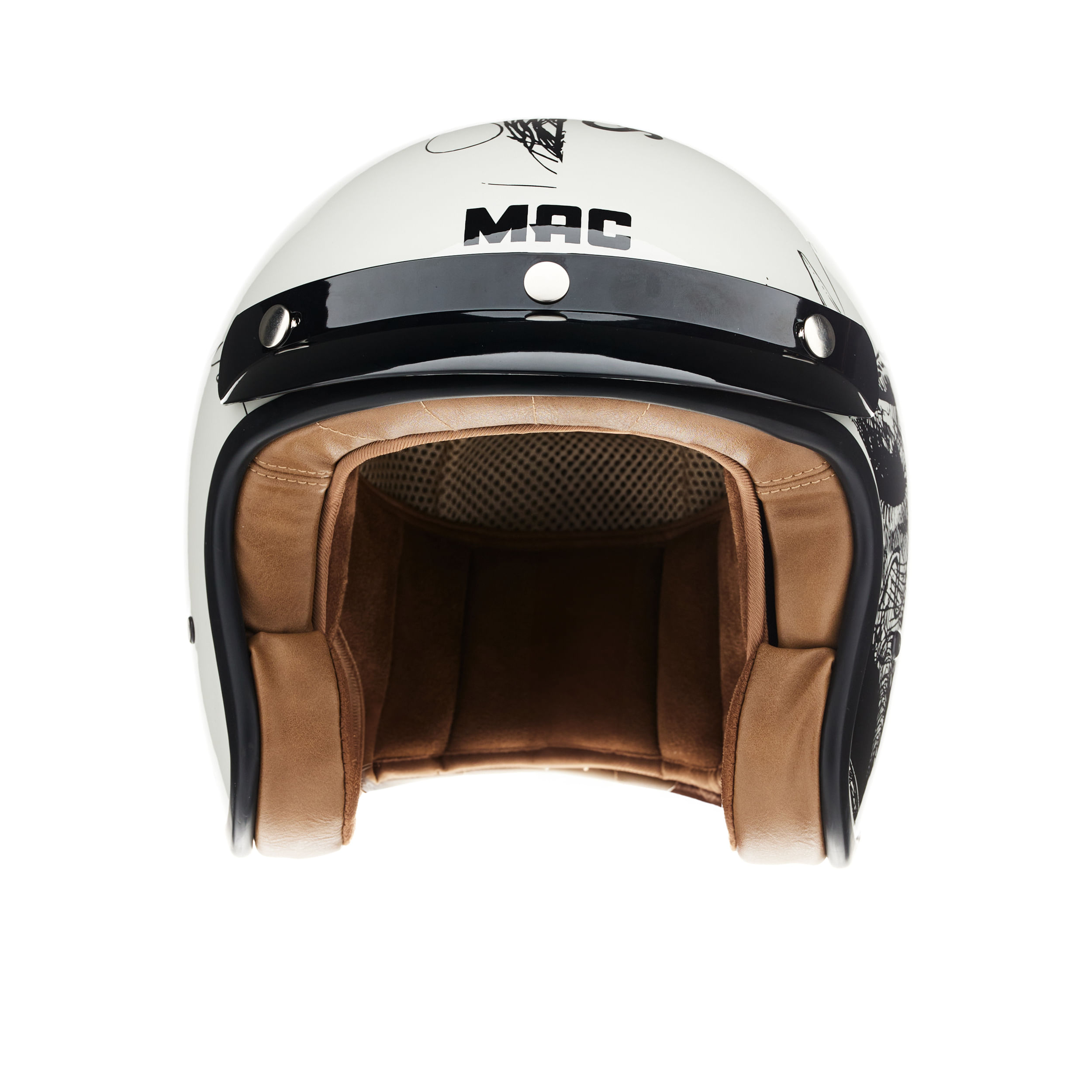 Casco MAC 181 Bowie Nekrus Gris / Negro / Brillo
