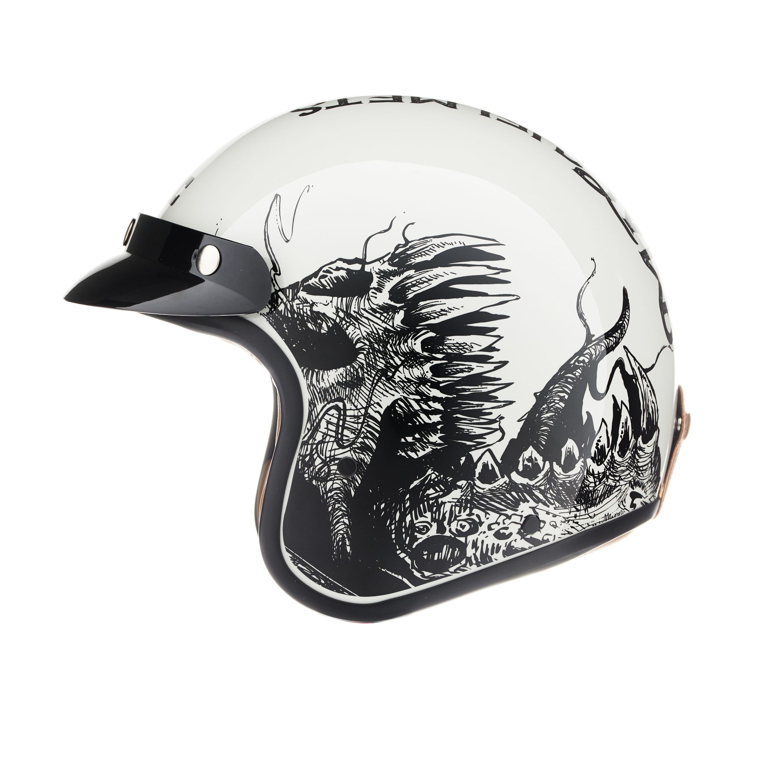Casco MAC 181 Bowie Nekrus Gris / Negro / Brillo
