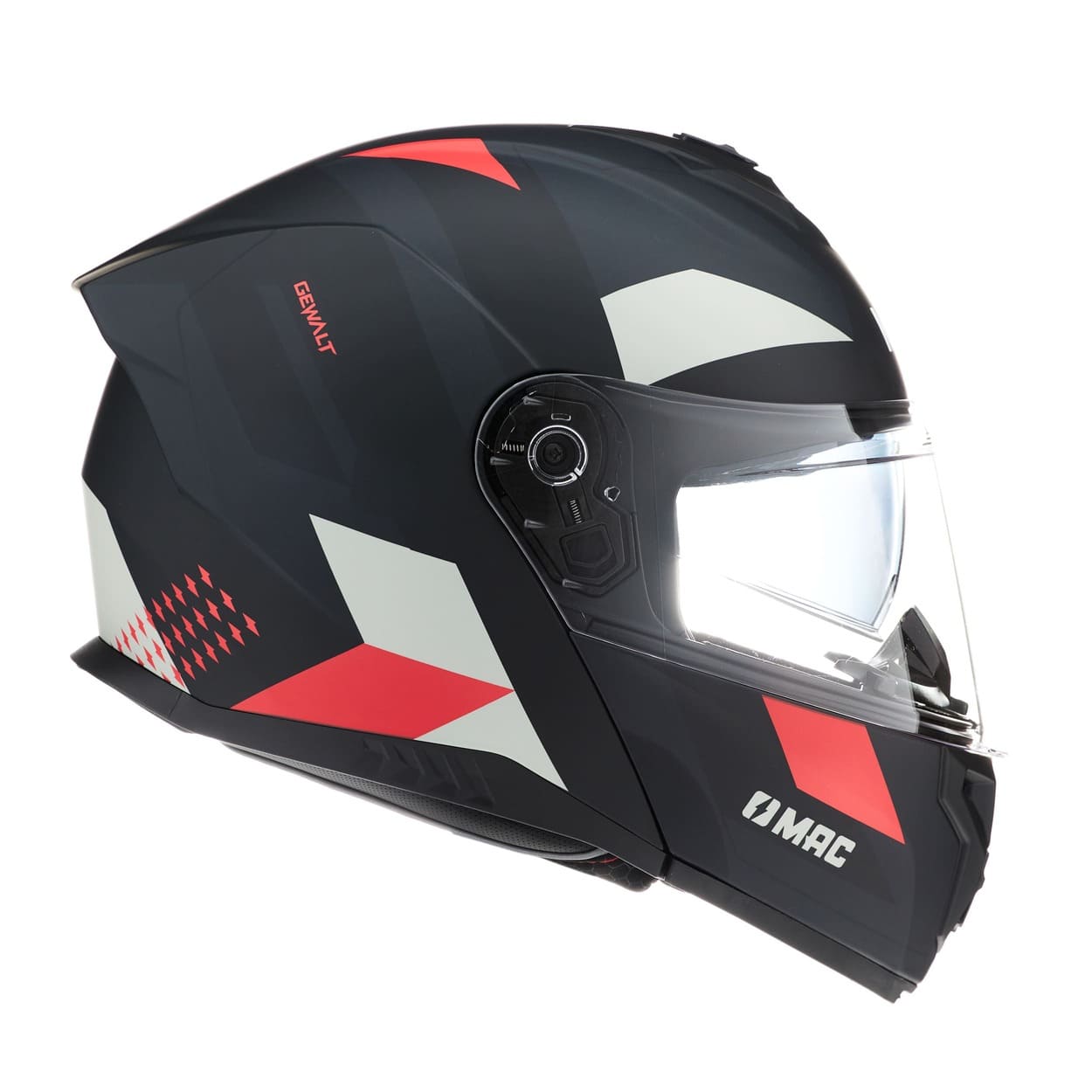 Casco MAC 166 Blaze Gewalt Negro / Rojo / Mate
