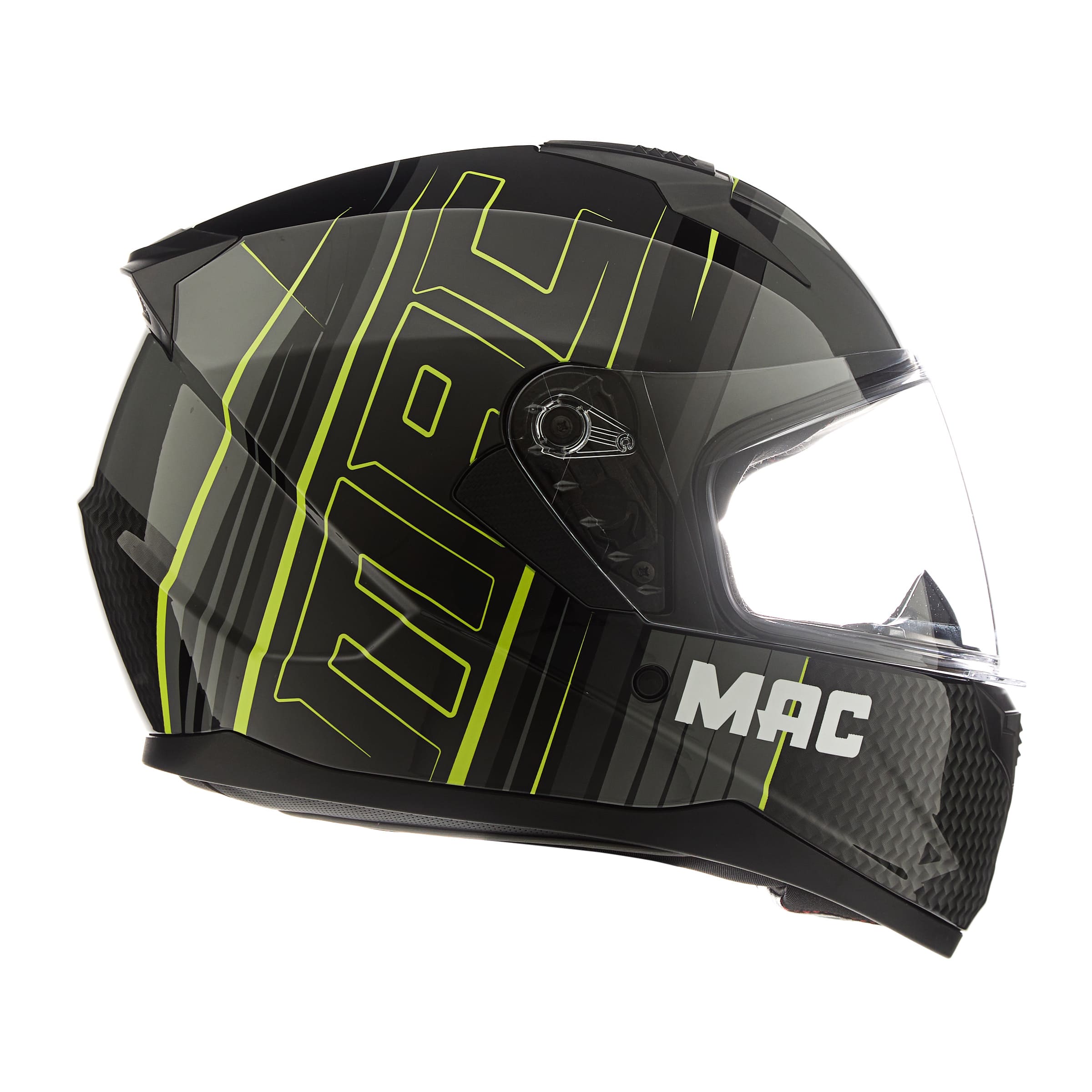 Casco MAC 067 Bass Cage Amarillo / Negro / Brillo