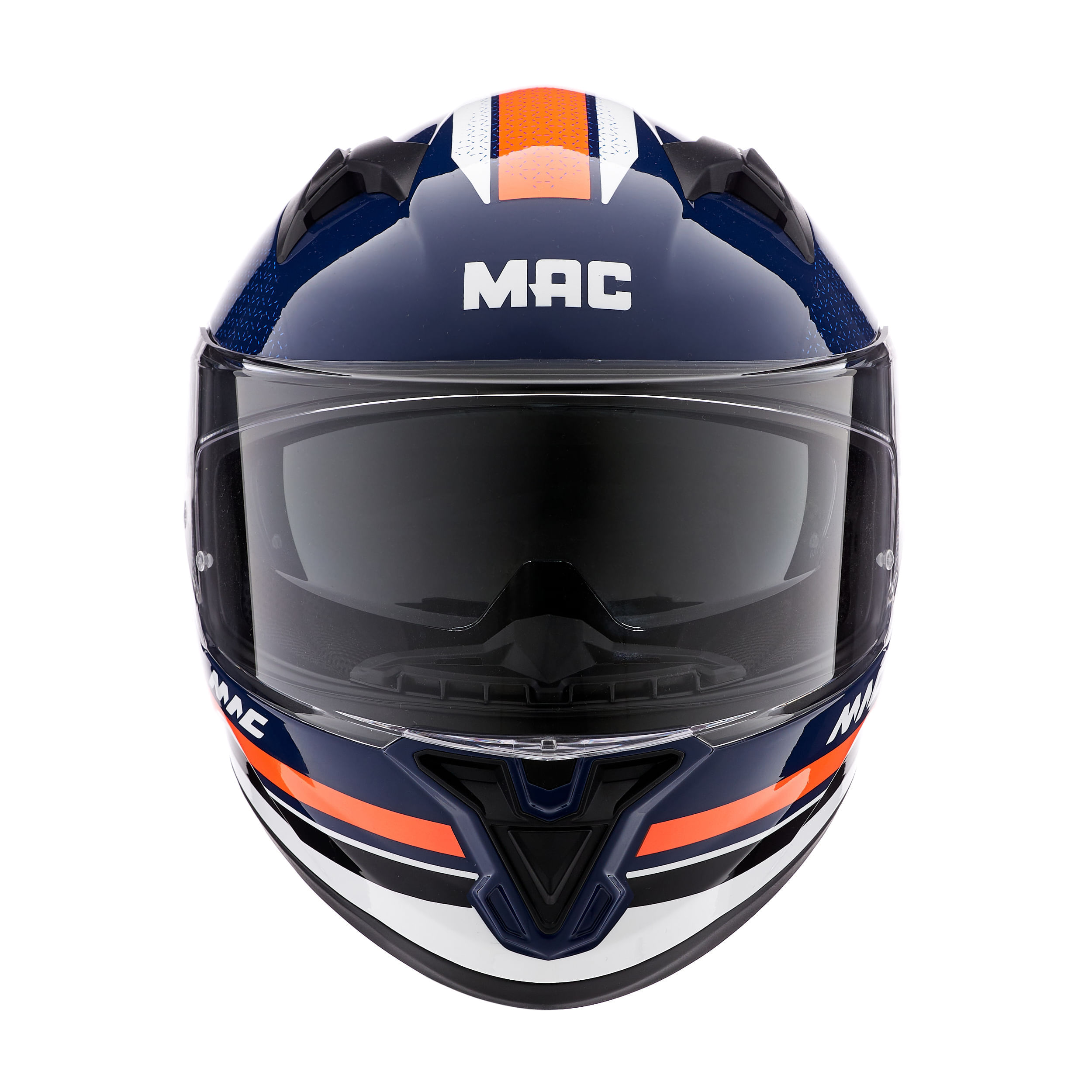 Casco MAC 825 Speed 2.0 Bold Azul / Blanco / Brillo