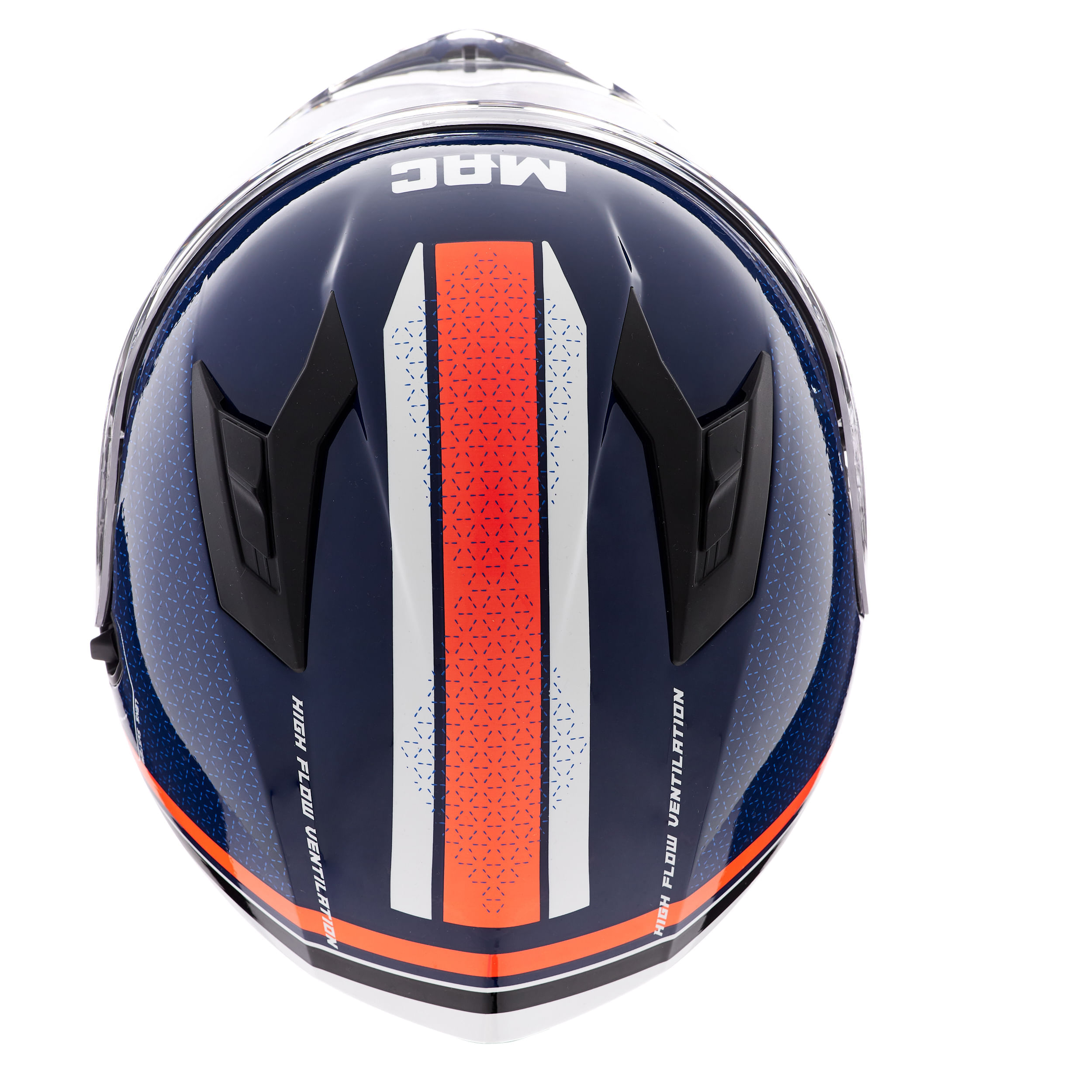 Casco MAC 825 Speed 2.0 Bold Azul / Blanco / Brillo