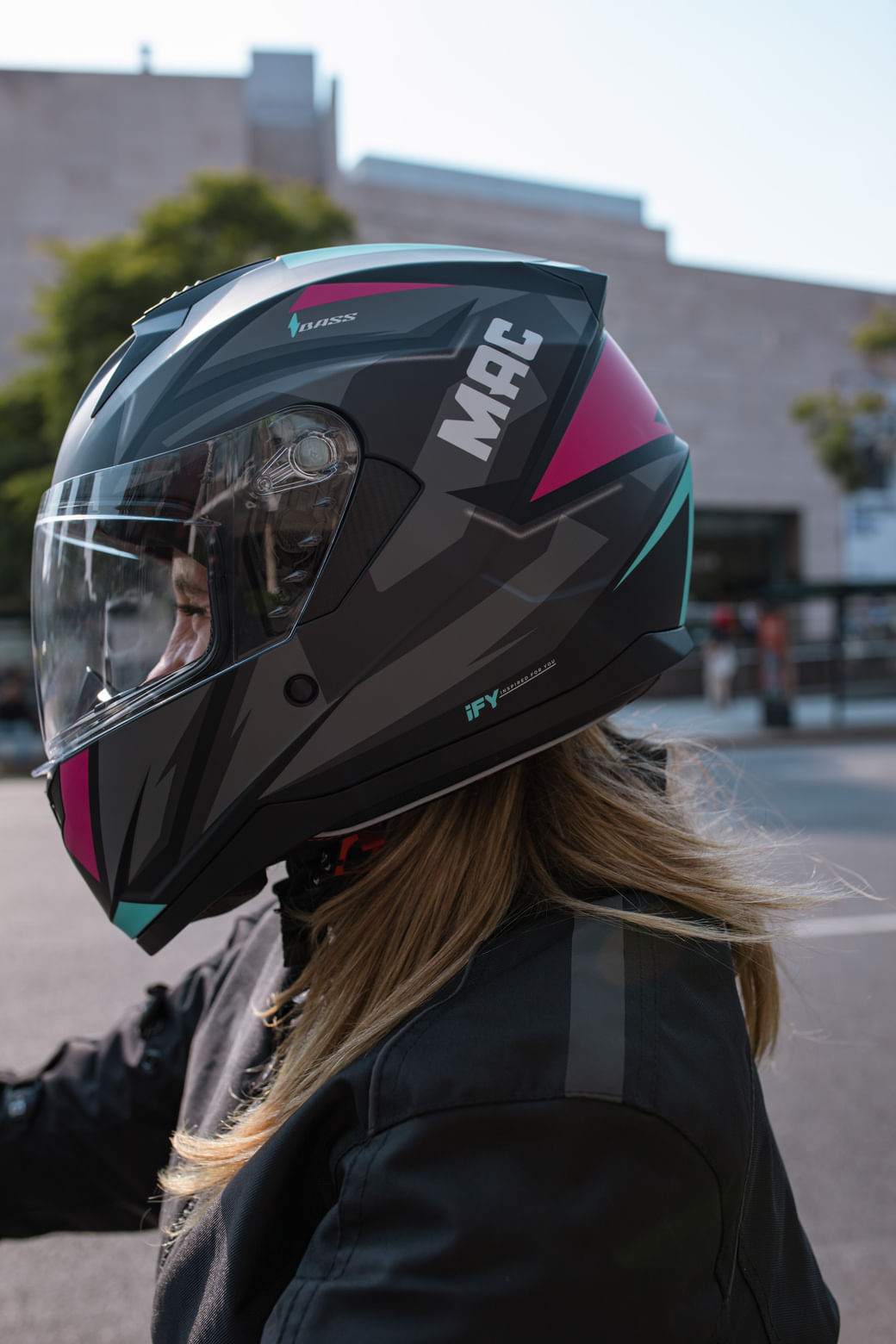 Casco MAC 067 Bass Taylor Gris / Rosa / Mate