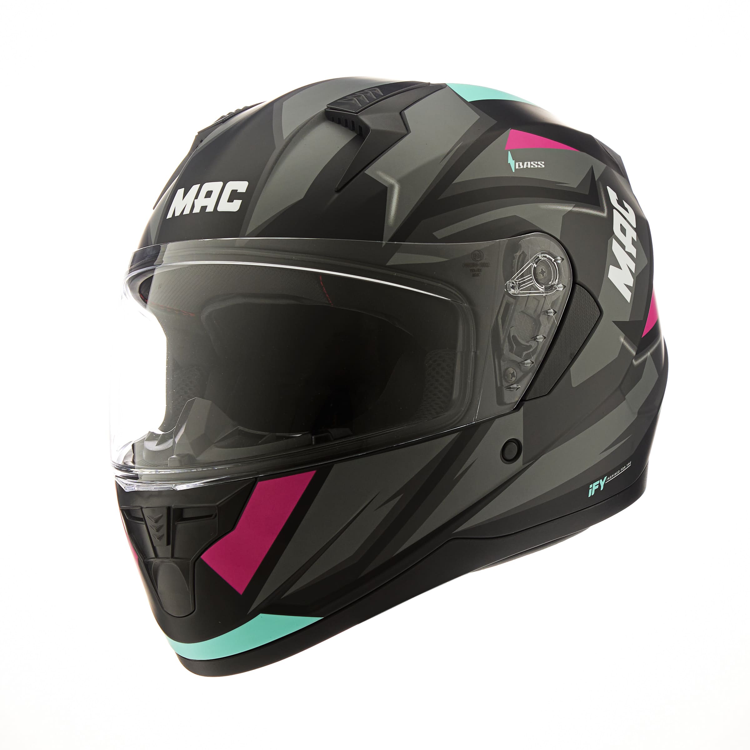 Casco MAC 067 Bass Taylor Gris / Rosa / Mate