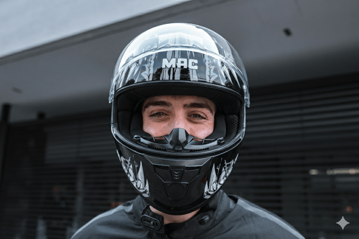 Casco MAC 067 Bass Zoro Negro / Brillo