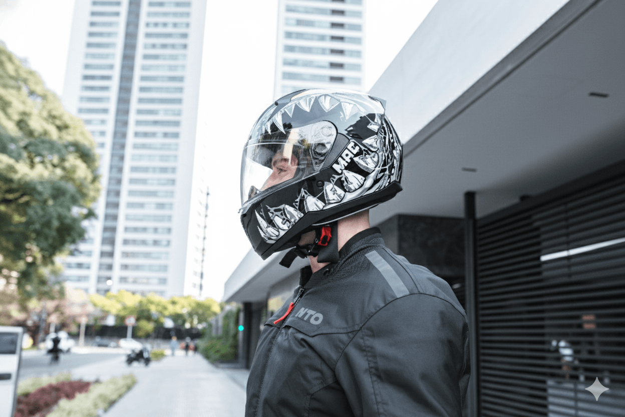 Casco MAC 067 Bass Zoro Negro / Brillo