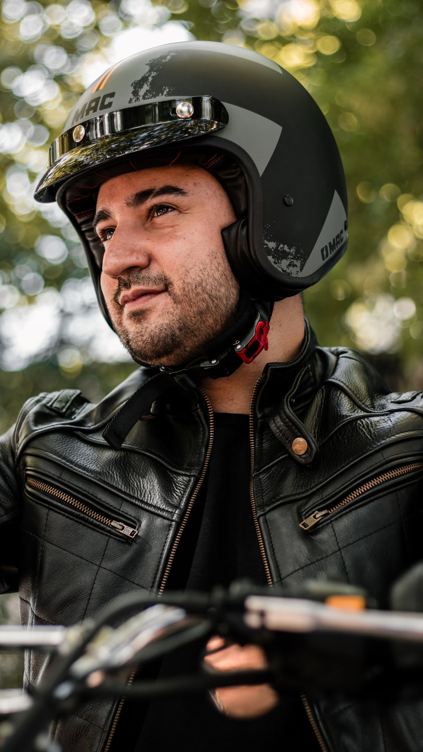 Casco MAC 181 Bowie X Gris / Negro / Mate