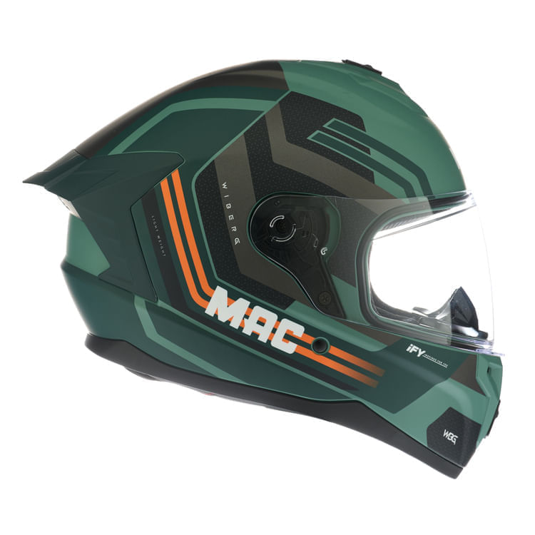 Casco MAC Volt 070 Wiberg Edición Especial Visor Extra / Verde / Negro / Mate