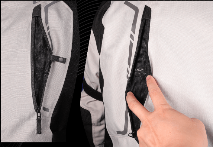 Campera LS2 Narvik Mujer Gris / Negro