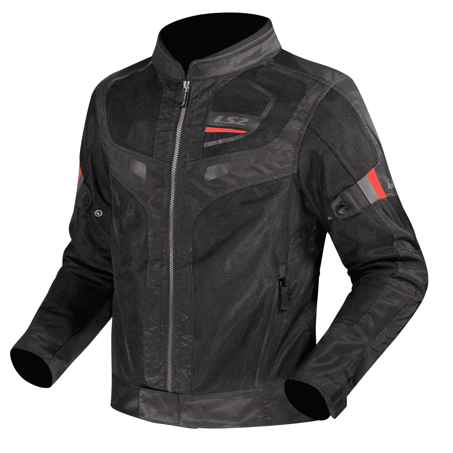 Campera Ls2 Garda Air Hombre Negra / Rojo