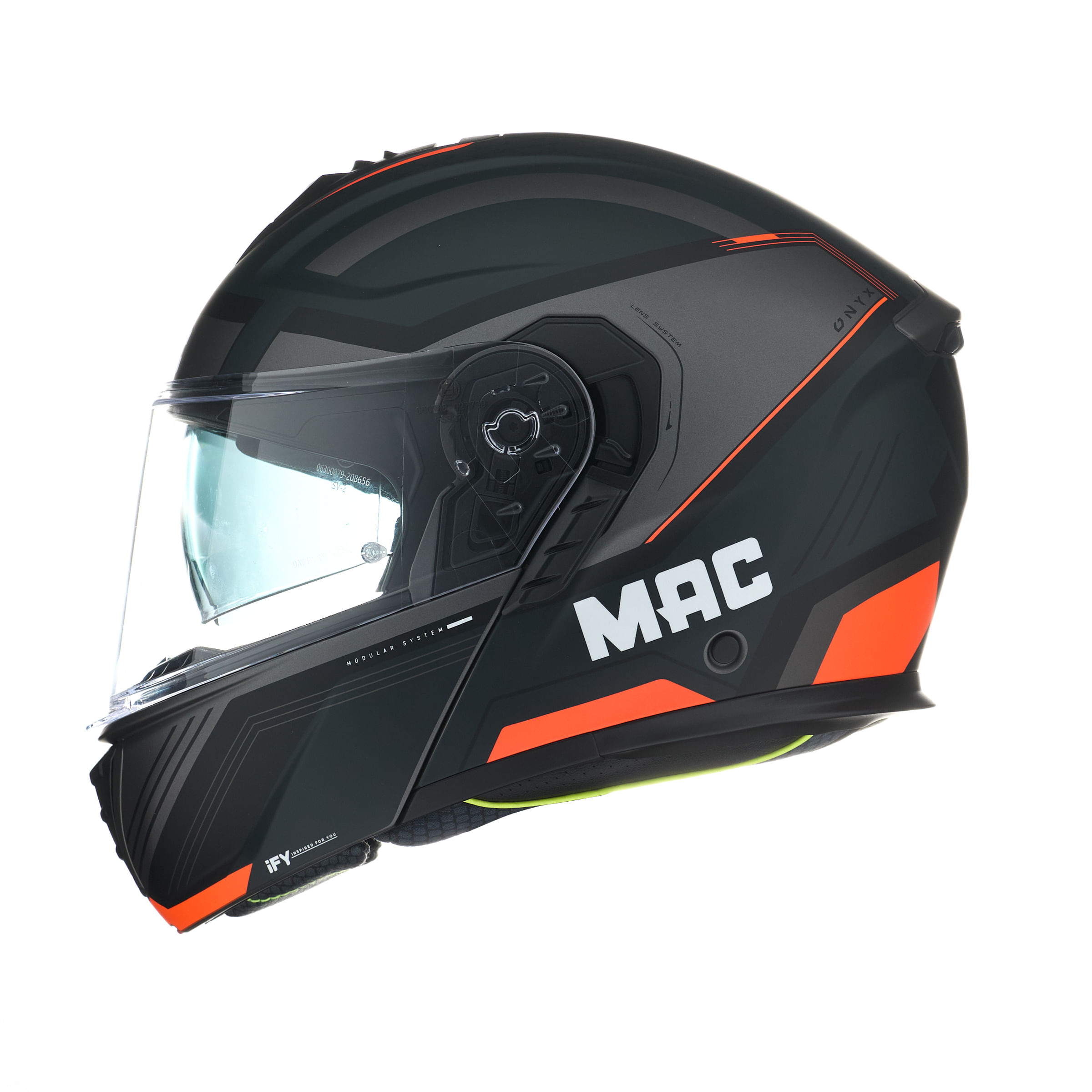 Casco MAC 917 Onyx Genius Negro / Rojo / Mate