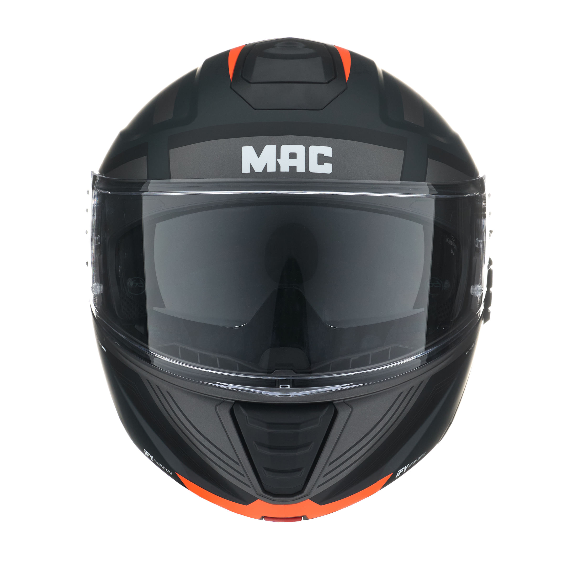 Casco MAC 917 Onyx Genius Negro / Rojo / Mate