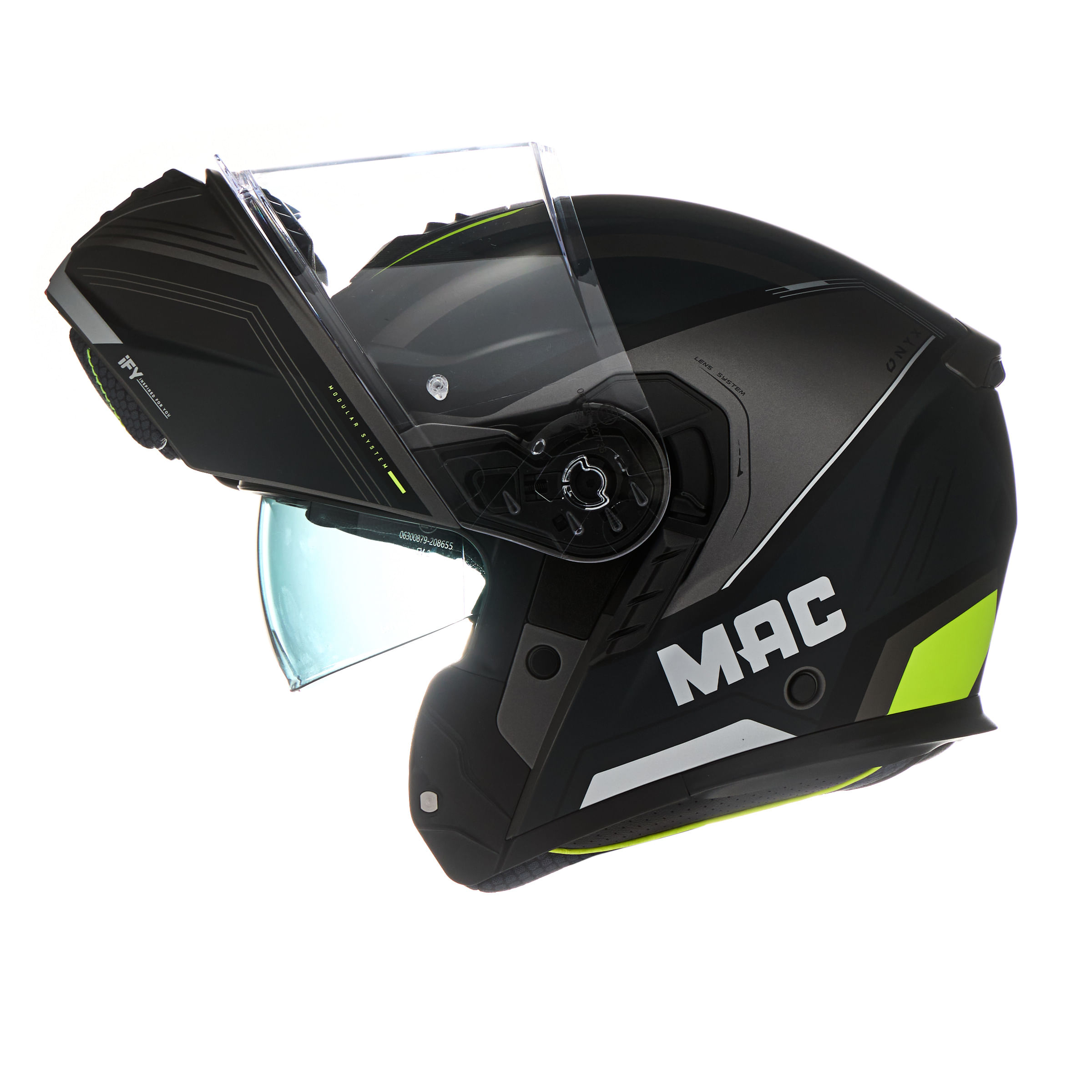 Casco MAC 917 Onyx Genius Negro / Amarillo / Mate