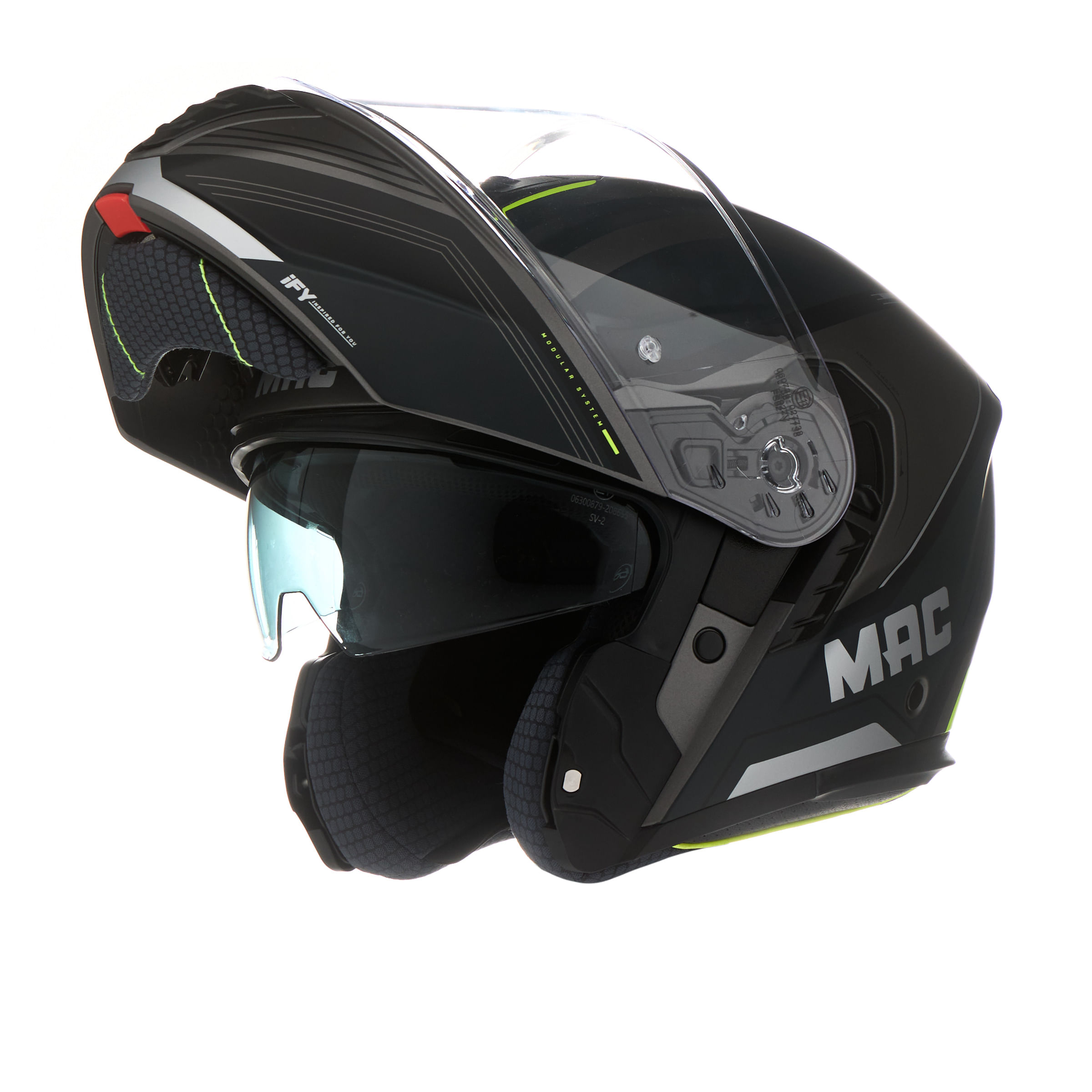 Casco MAC 917 Onyx Genius Negro / Amarillo / Mate
