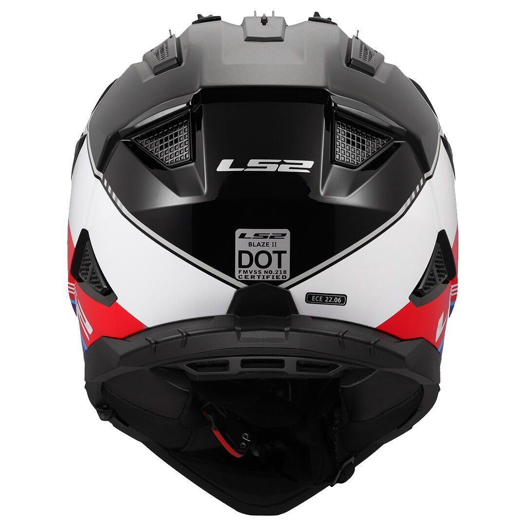 Casco LS2 702 Pioneer II Rally Rojo / Blanco / Brillo