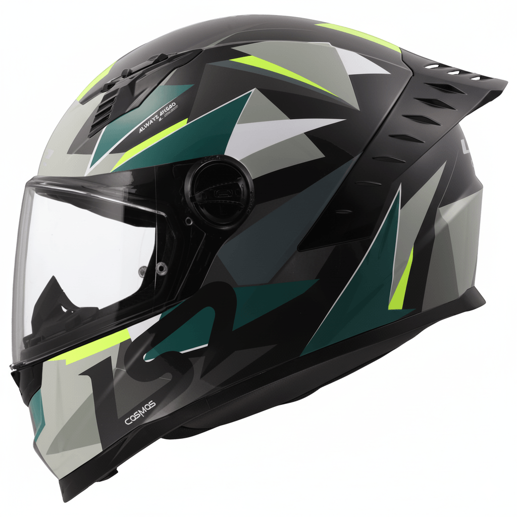 Casco LS2 816 Cosmos Astom Gris / Verde / Mate