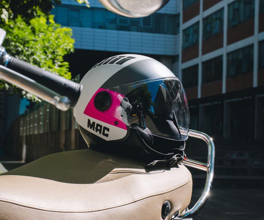 Casco MAC 230 Addax Pyro Gris / Rosa / Mate