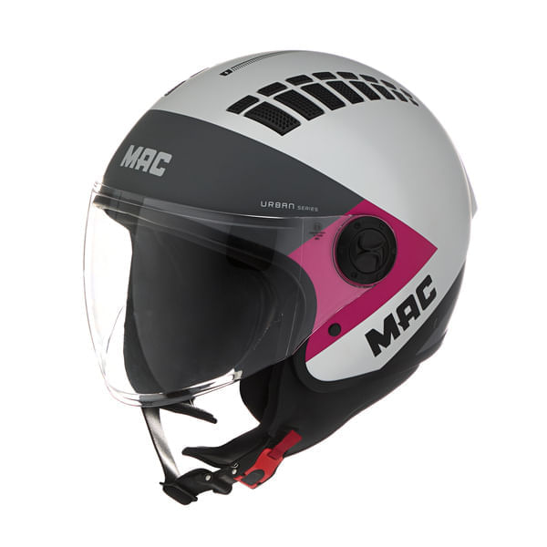 Casco MAC 230 Addax Pyro Gris / Rosa / Mate