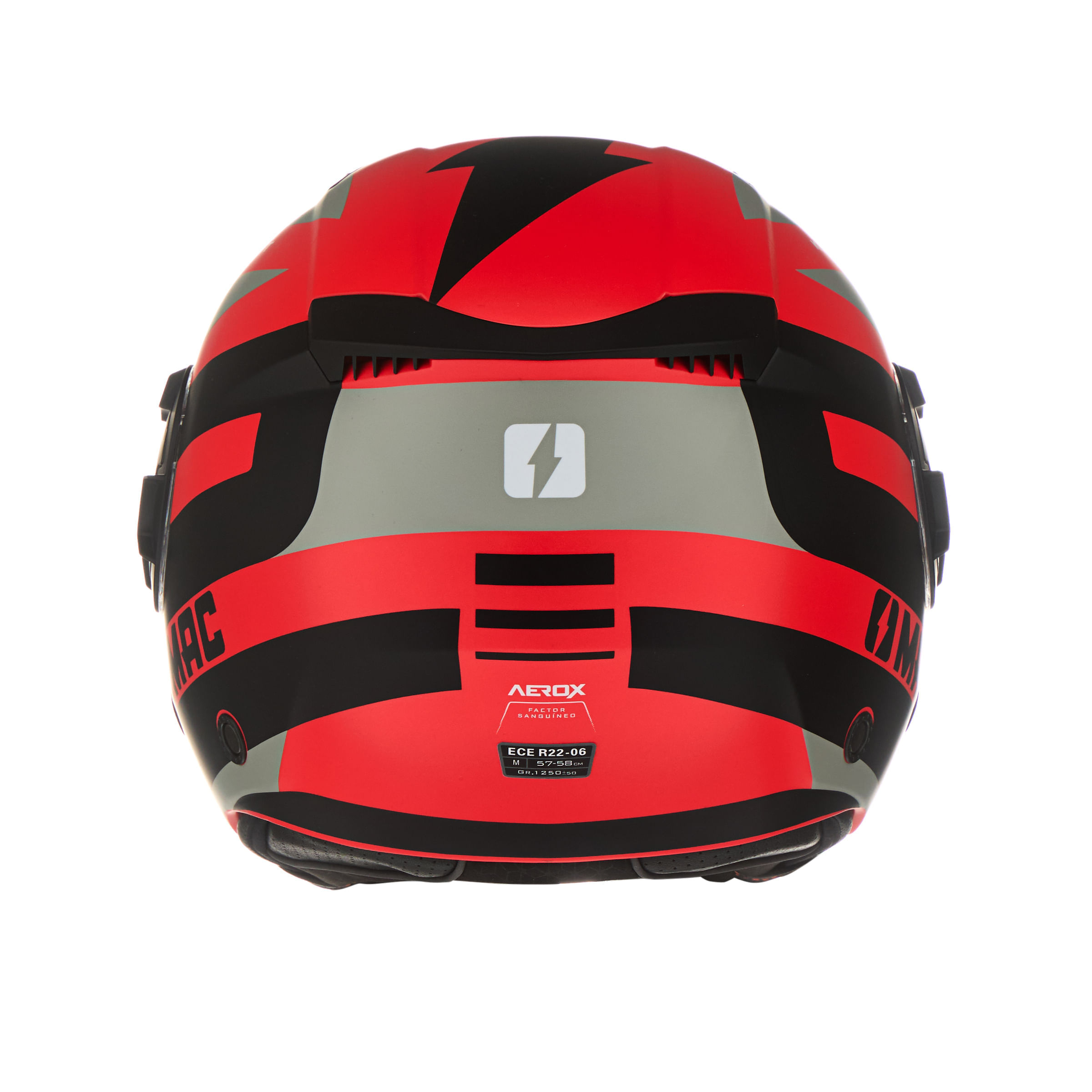 Casco MAC 766 Aerox Katolit Negro / Rojo / Mate