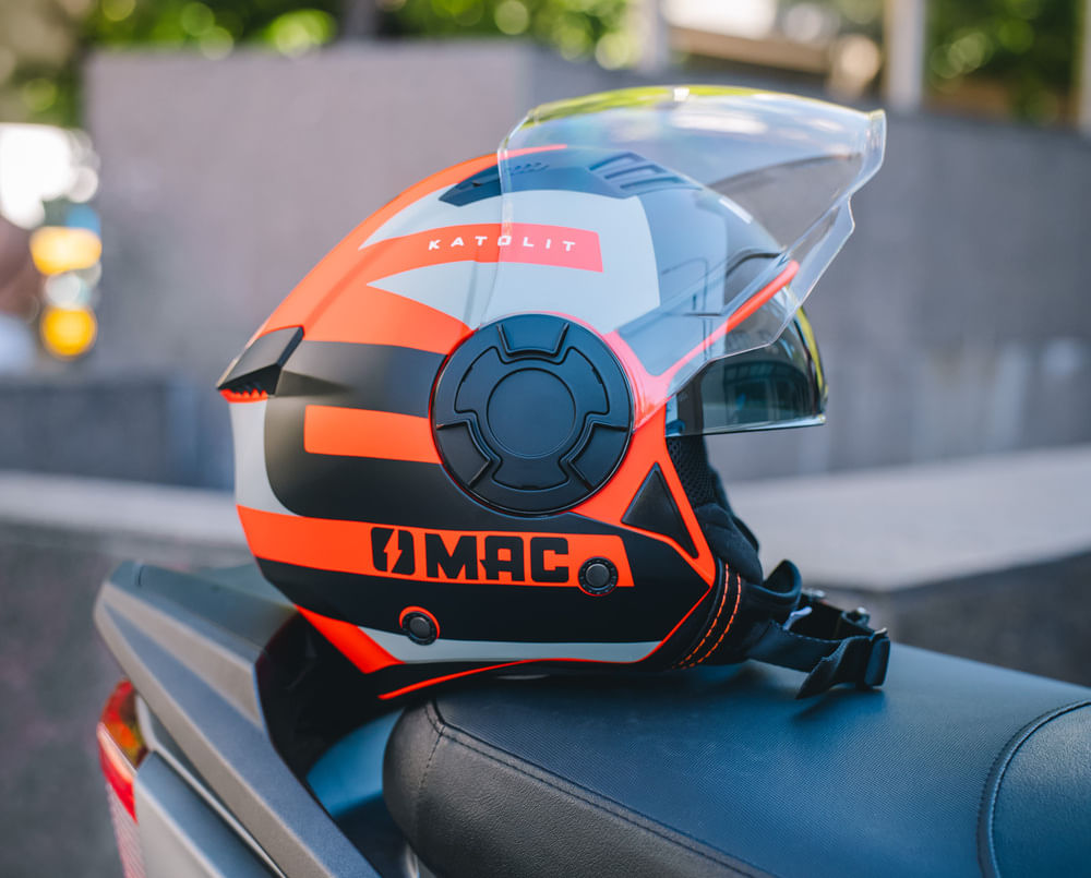Casco MAC 766 Aerox Katolit Negro / Rojo / Mate