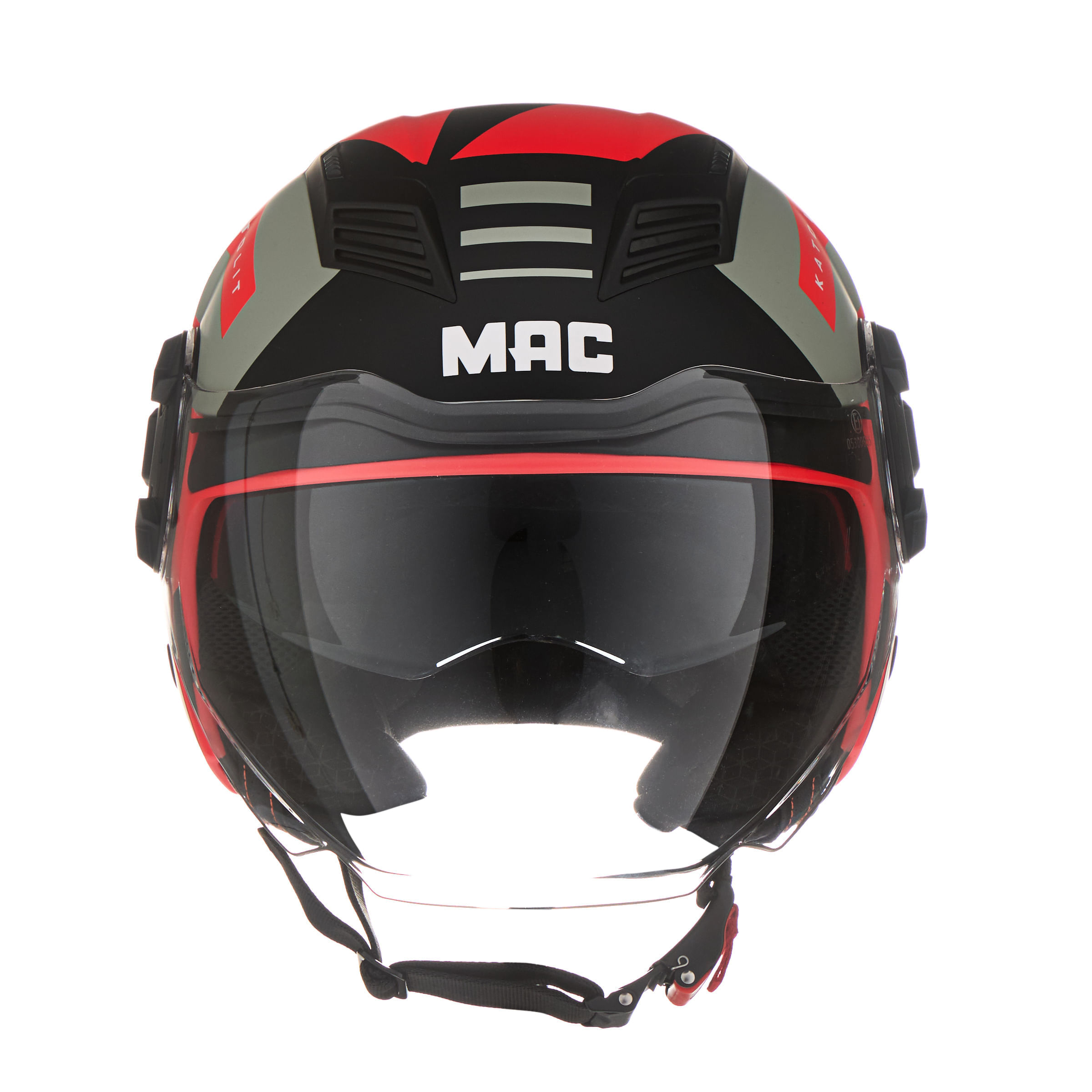 Casco MAC 766 Aerox Katolit Negro / Rojo / Mate