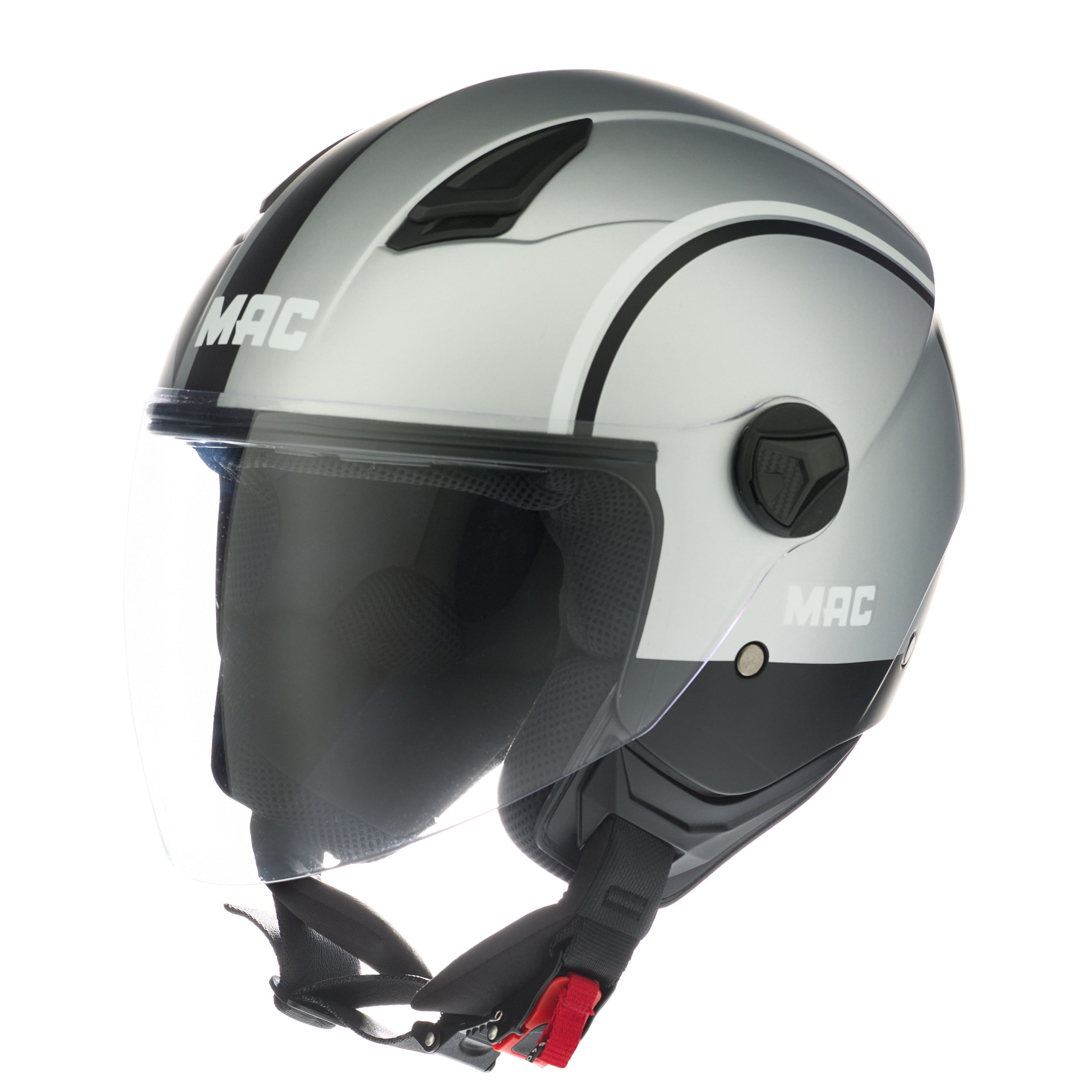 Casco MAC 721 Beat Five Gris / Negro / Mate