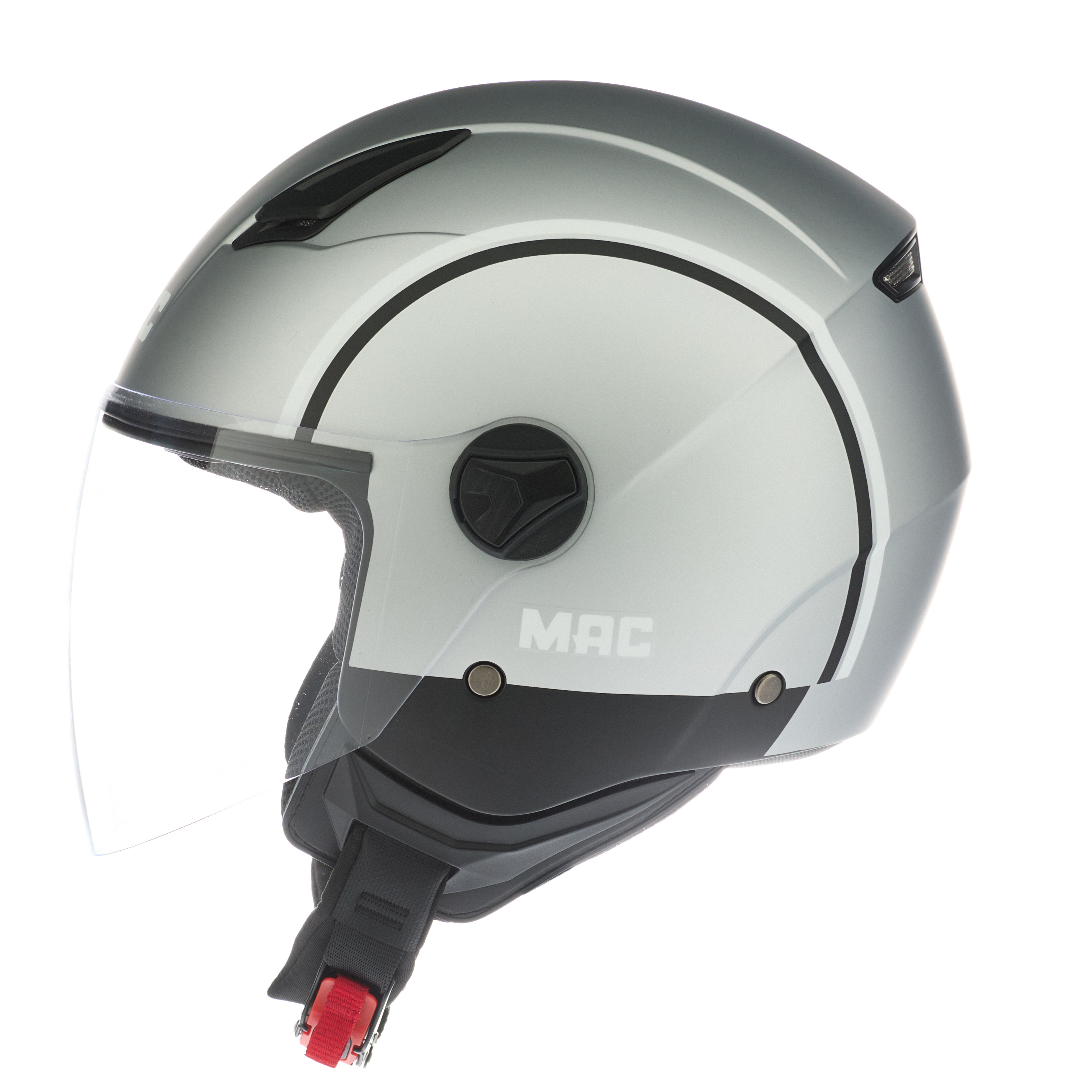 Casco MAC 721 Beat Five Gris / Negro / Mate