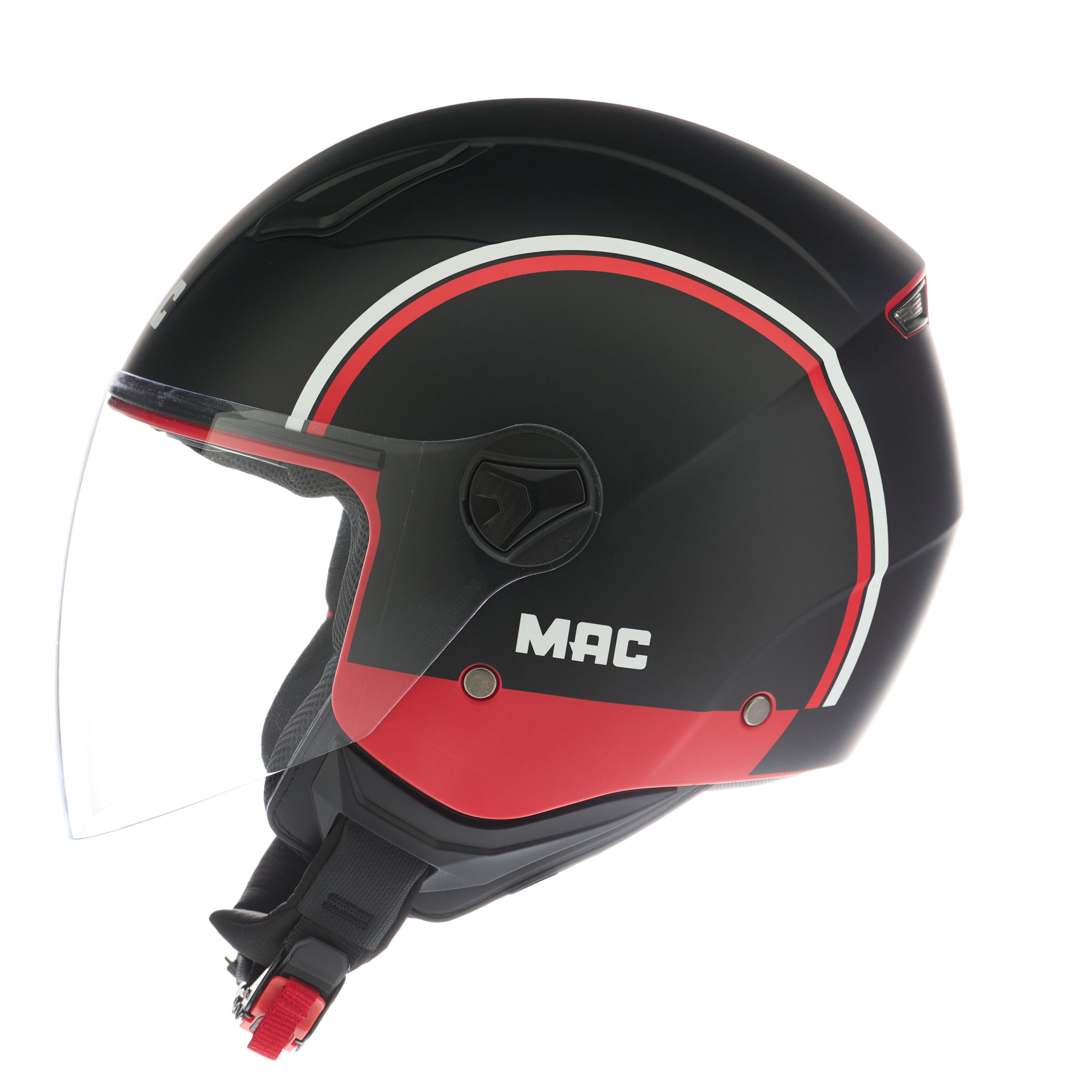 Casco MAC 721 Beat Five Negro / Plateado / Mate