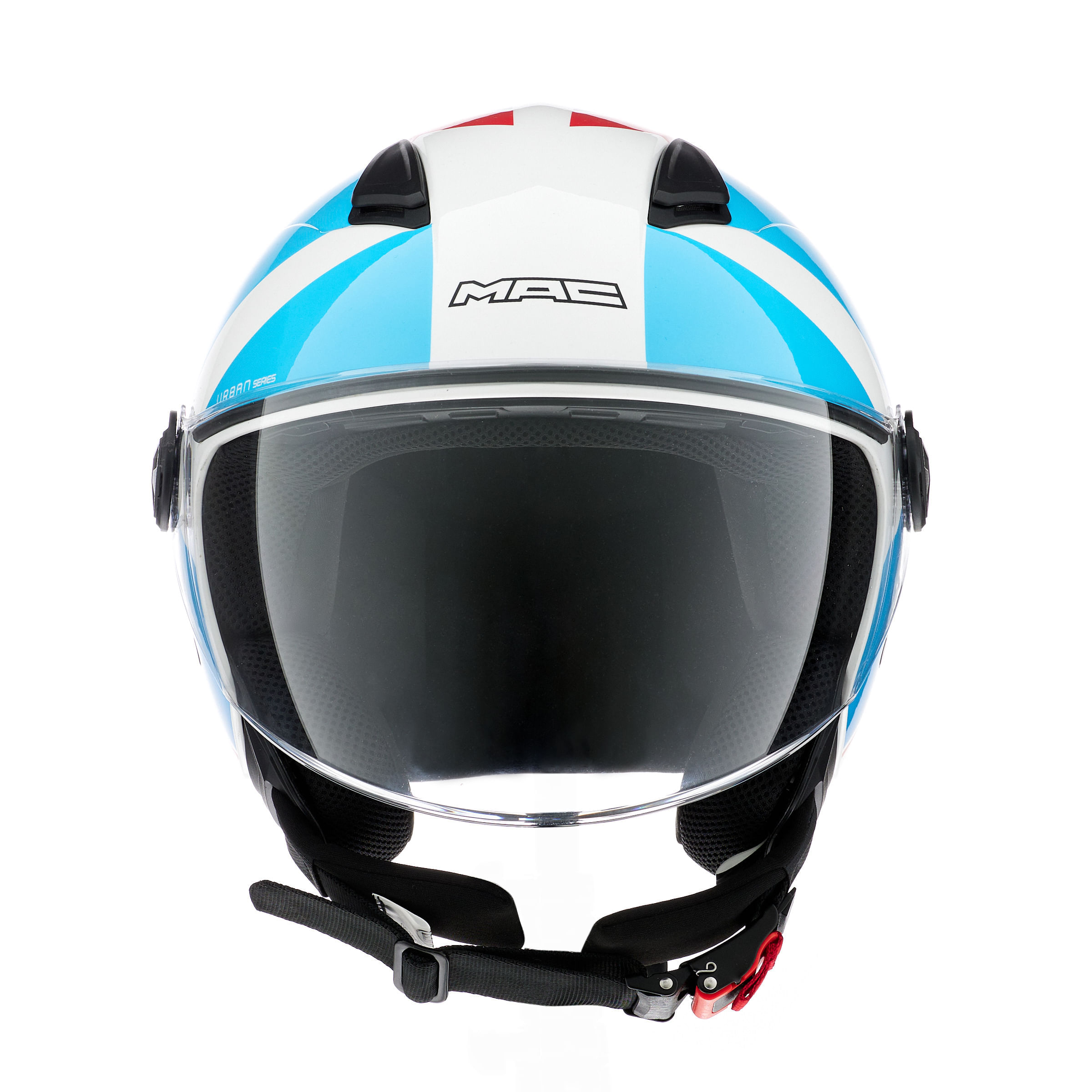 Casco MAC 721 Beat Cyrus Azul / Blanco / Brillo