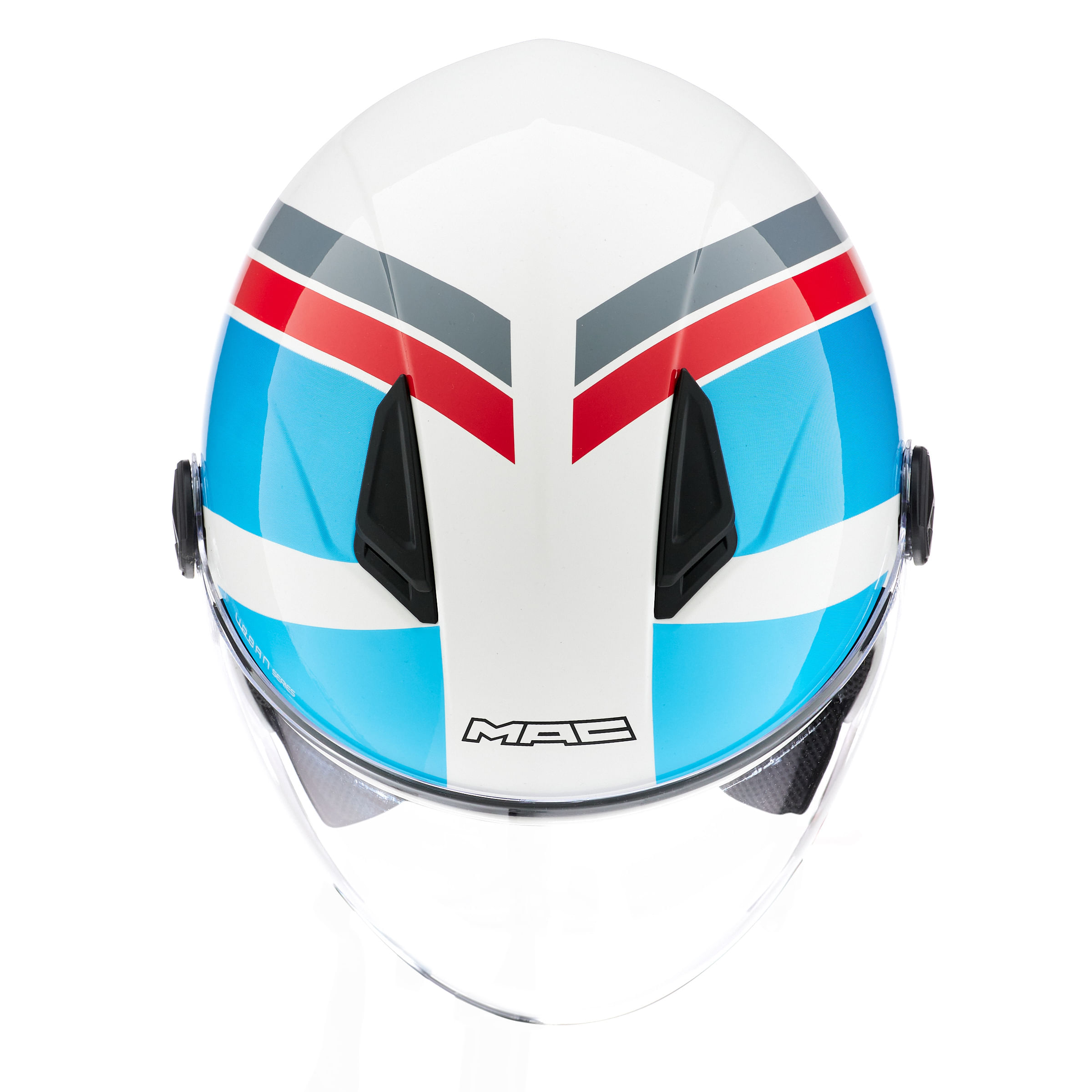 Casco MAC 721 Beat Cyrus Azul / Blanco / Brillo