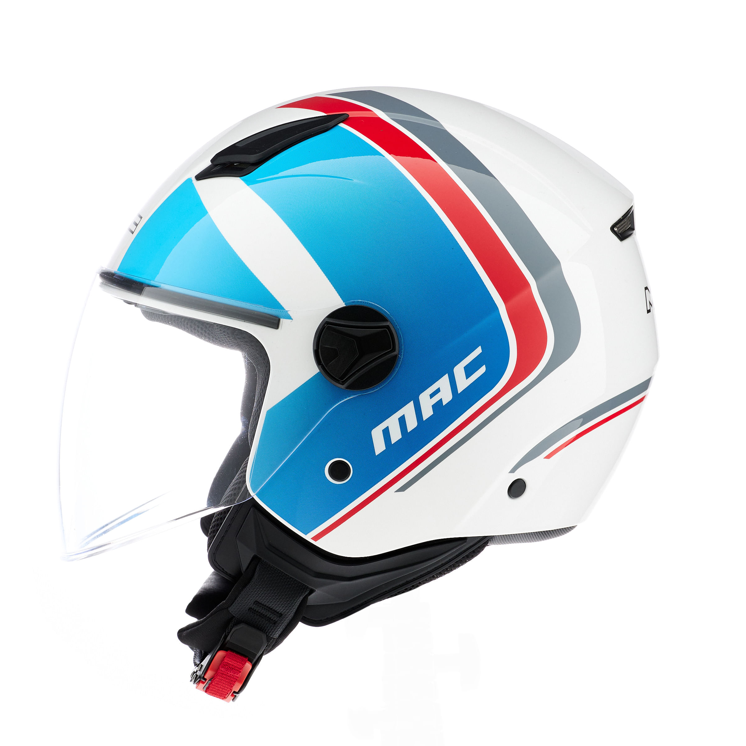 Casco MAC 721 Beat Cyrus Azul / Blanco / Brillo