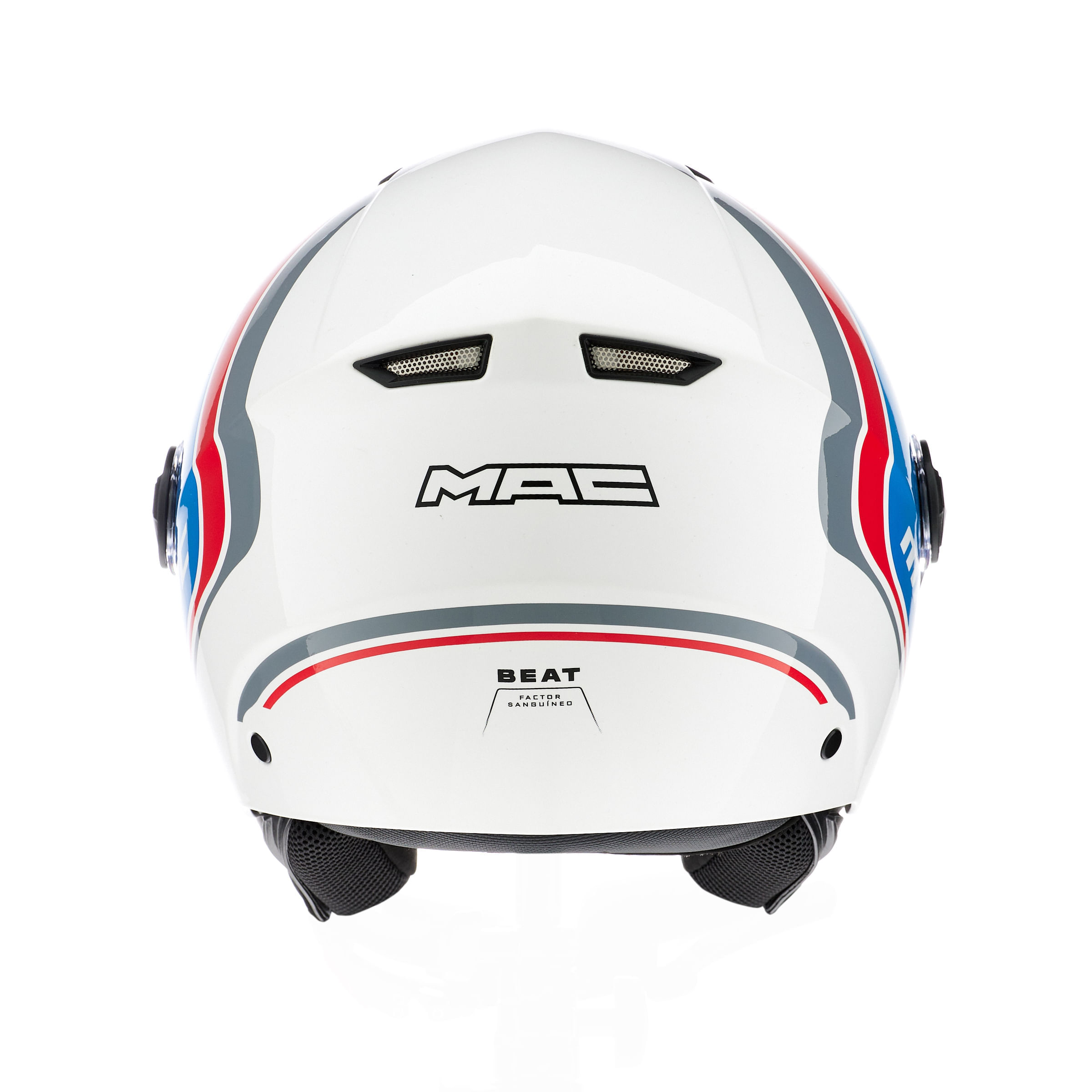 Casco MAC 721 Beat Cyrus Azul / Blanco / Brillo