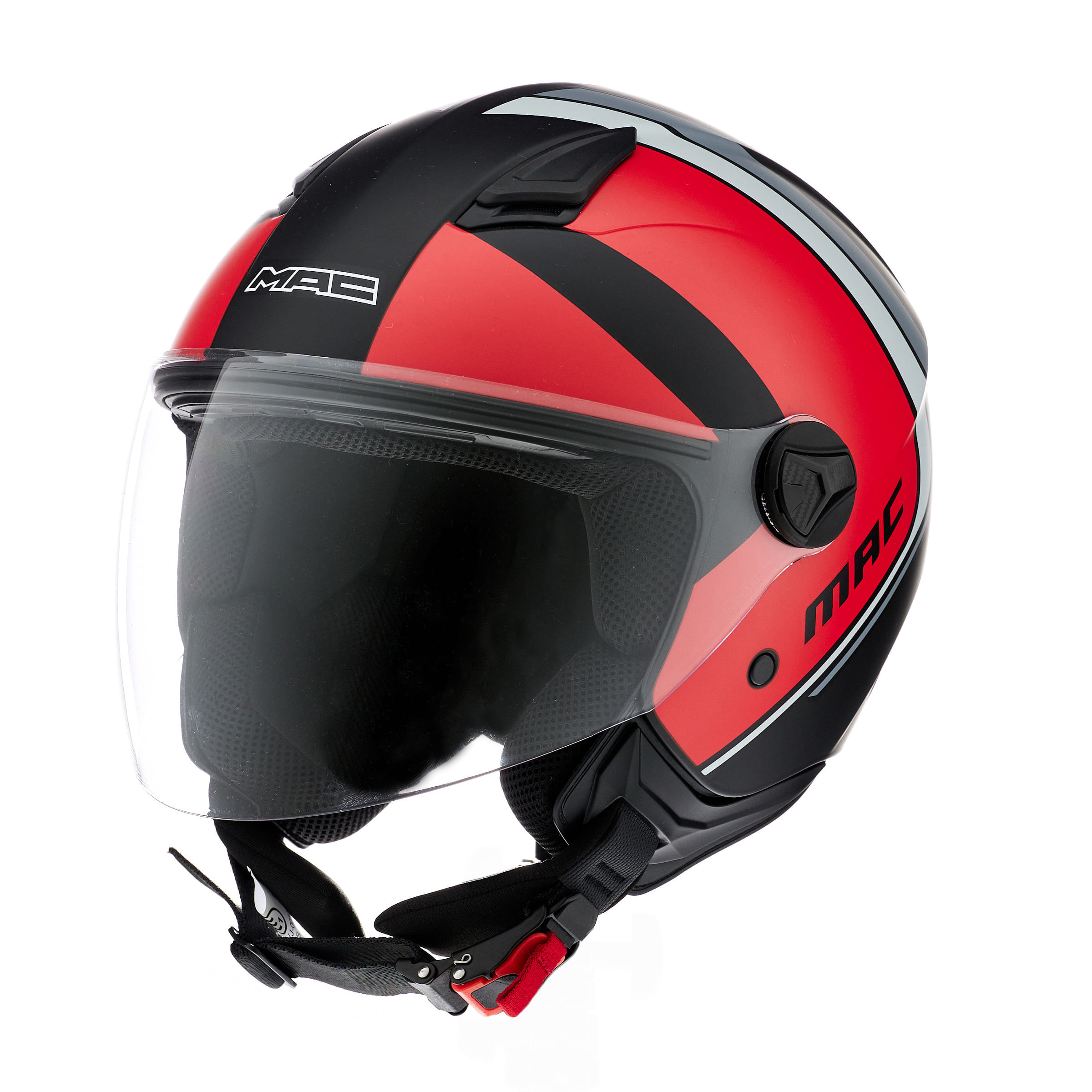 Casco MAC 721 Beat Cyrus Negro / Rojo / Mate