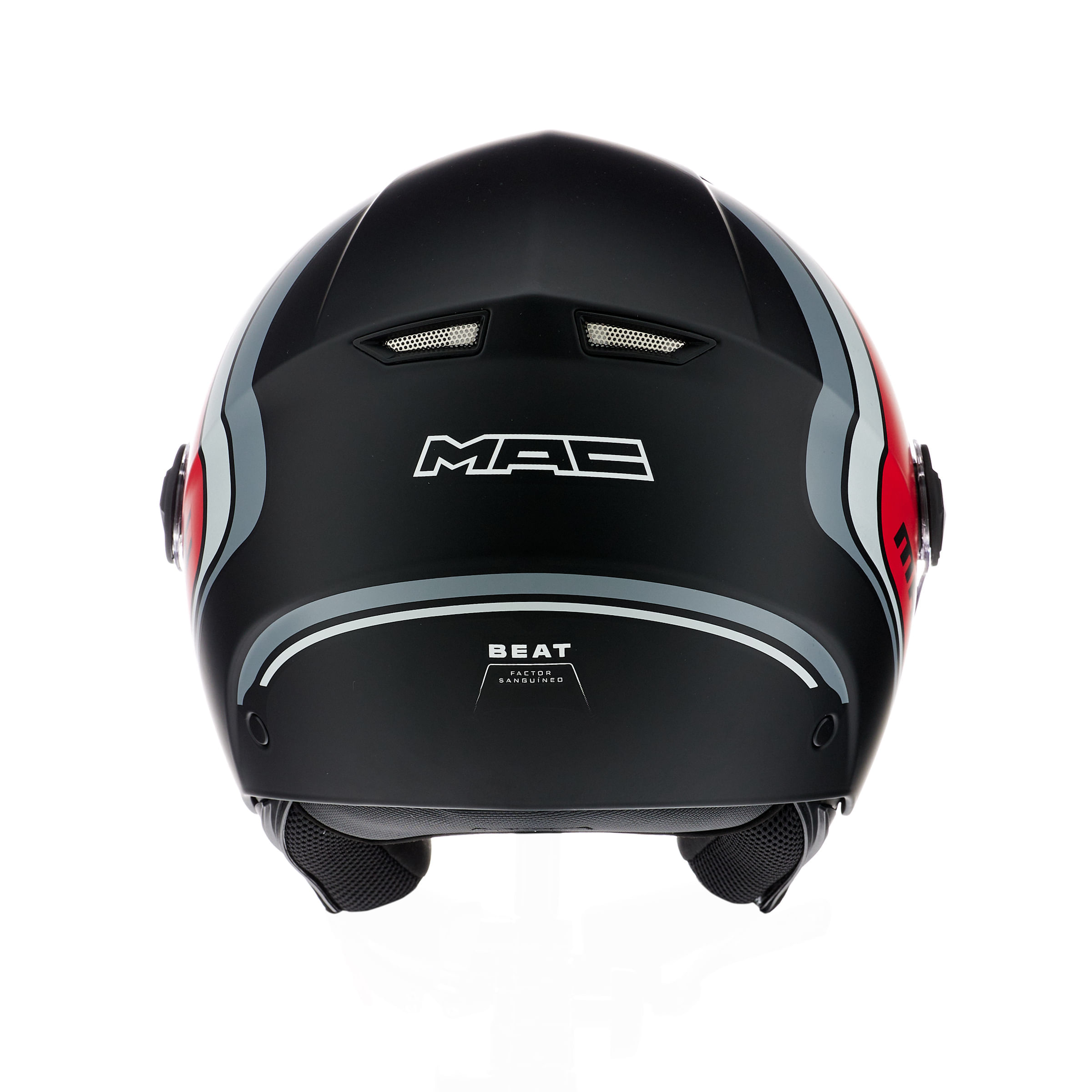 Casco MAC 721 Beat Cyrus Negro / Rojo / Mate