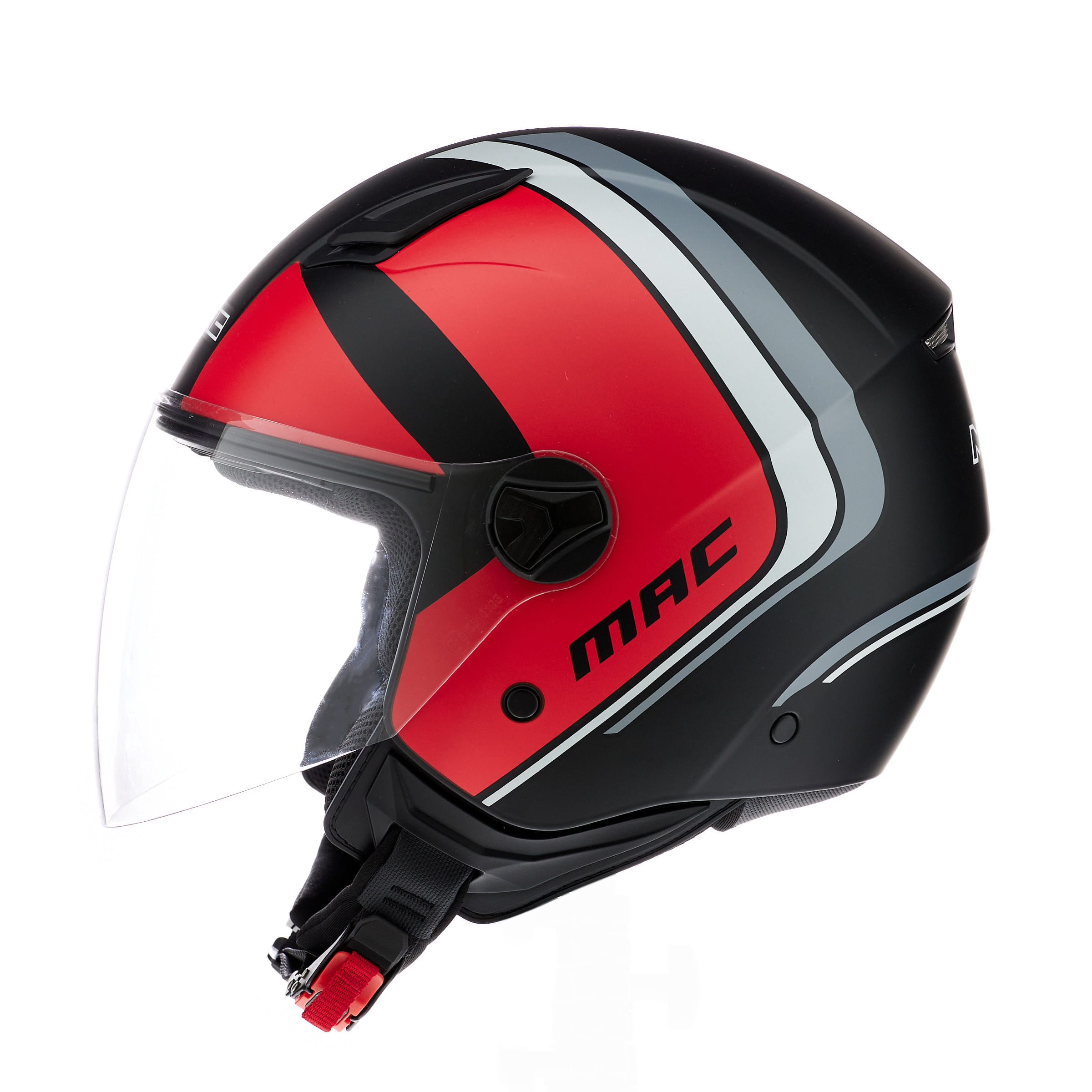 Casco MAC 721 Beat Cyrus Negro / Rojo / Mate