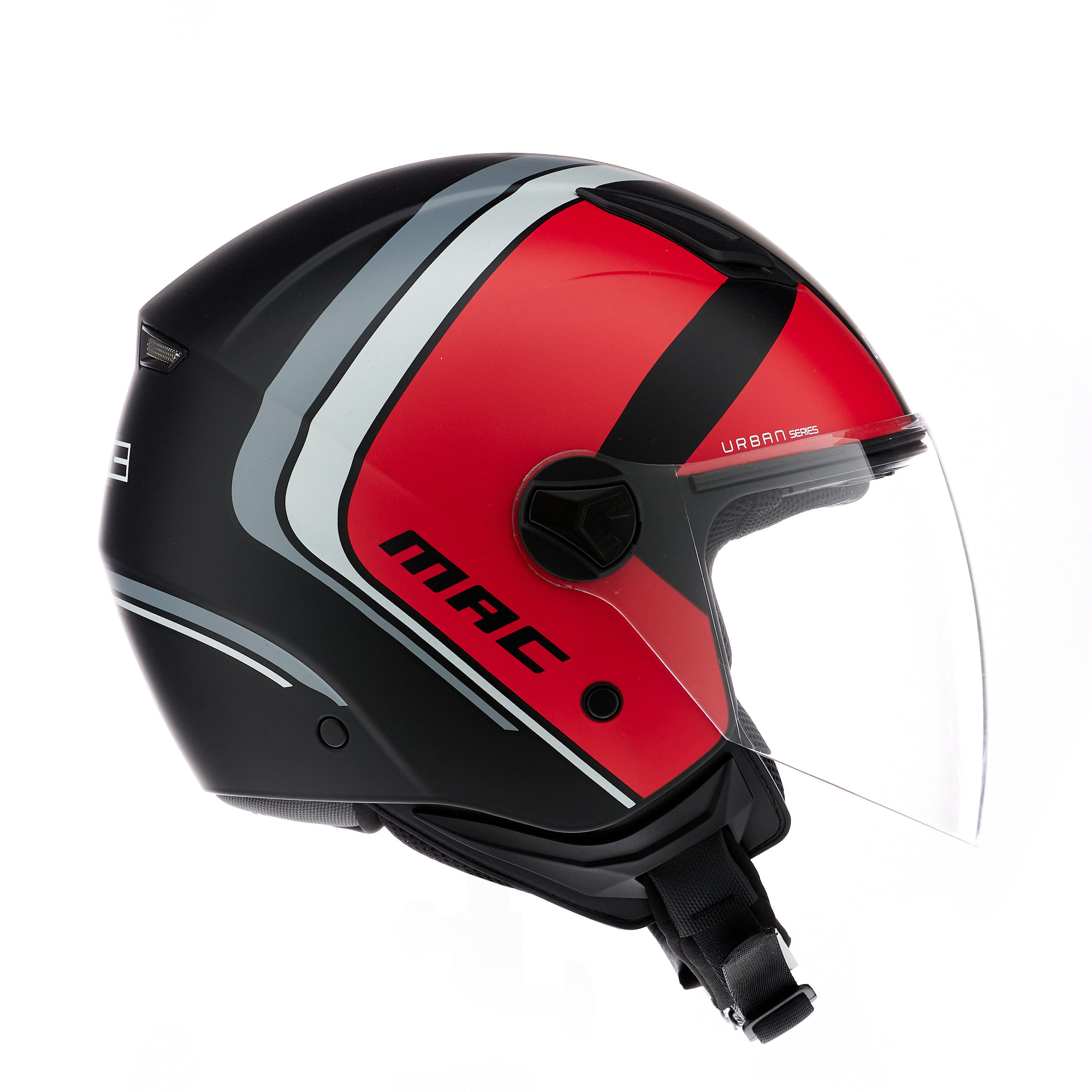 Casco MAC 721 Beat Cyrus Negro / Rojo / Mate