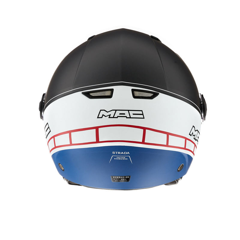 Casco MAC 721 Beat Strada Azul / Blanco / Mate
