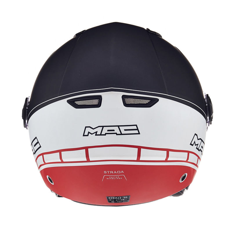 Casco MAC 721 Beat Strada Blanco / Negro / Mate