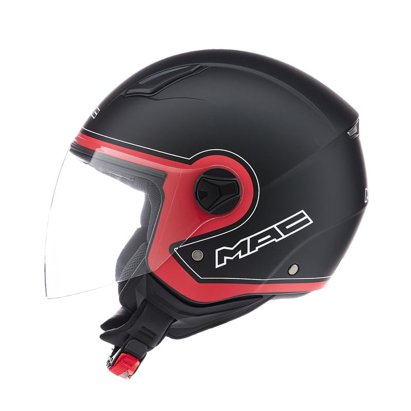 Casco MAC 721 Beat Muse Negro / Rojo / Mate