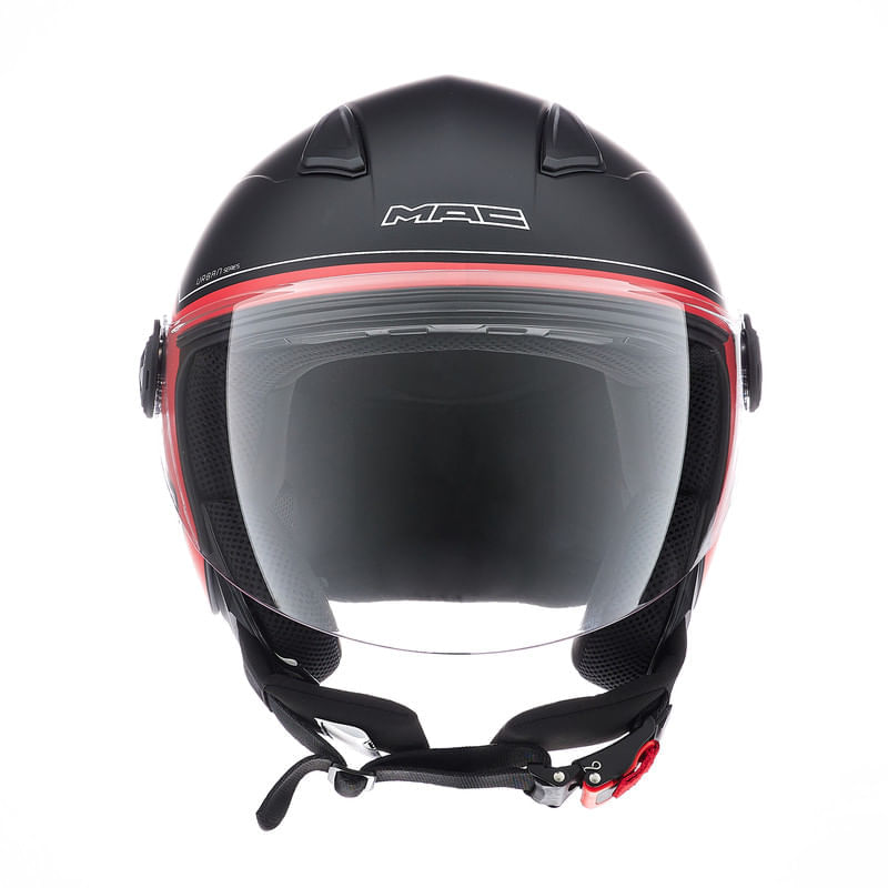 Casco MAC 721 Beat Muse Negro / Rojo / Mate