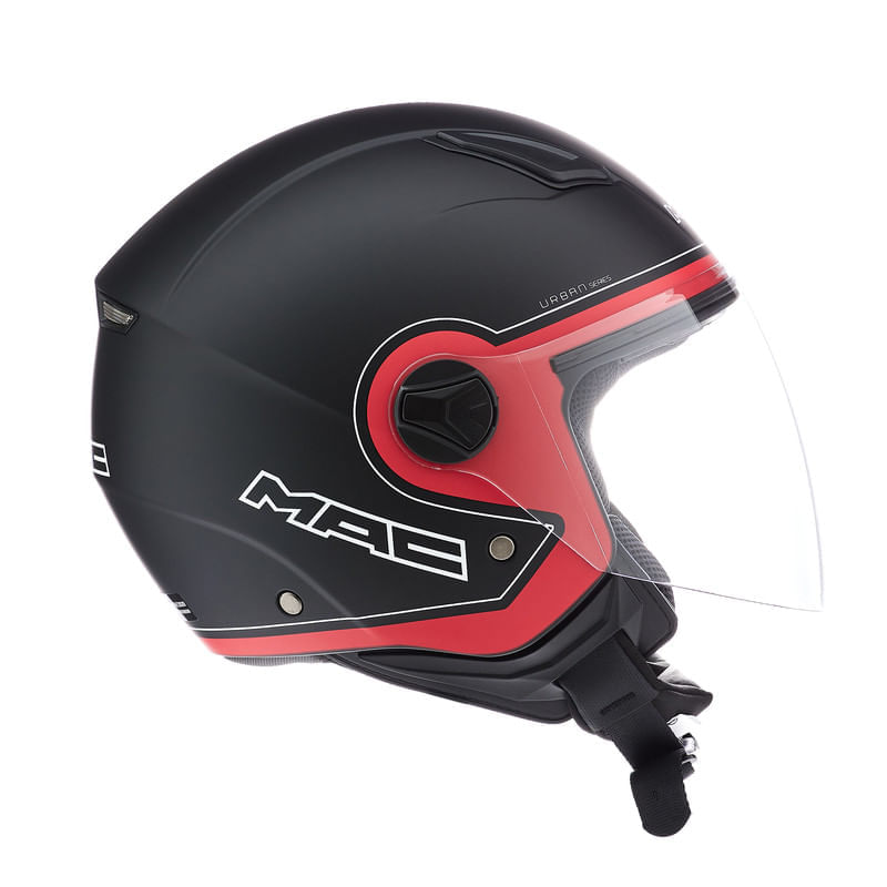Casco MAC 721 Beat Muse Negro / Rojo / Mate