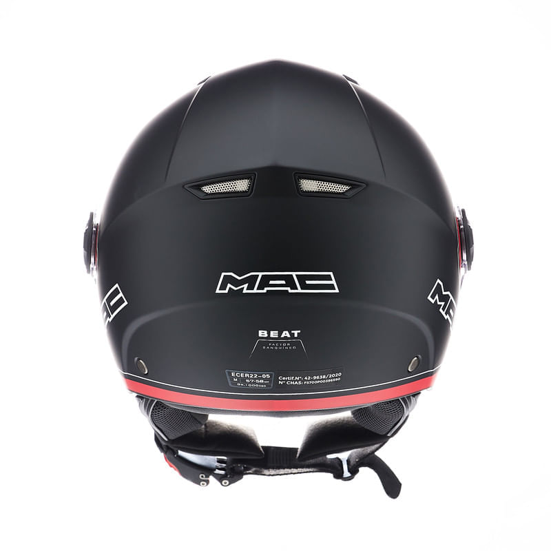 Casco MAC 721 Beat Muse Negro / Rojo / Mate