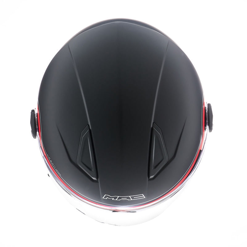 Casco MAC 721 Beat Muse Negro / Rojo / Mate